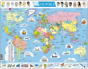 Larsen Political Map Of The World Frame Tray Puzzle
