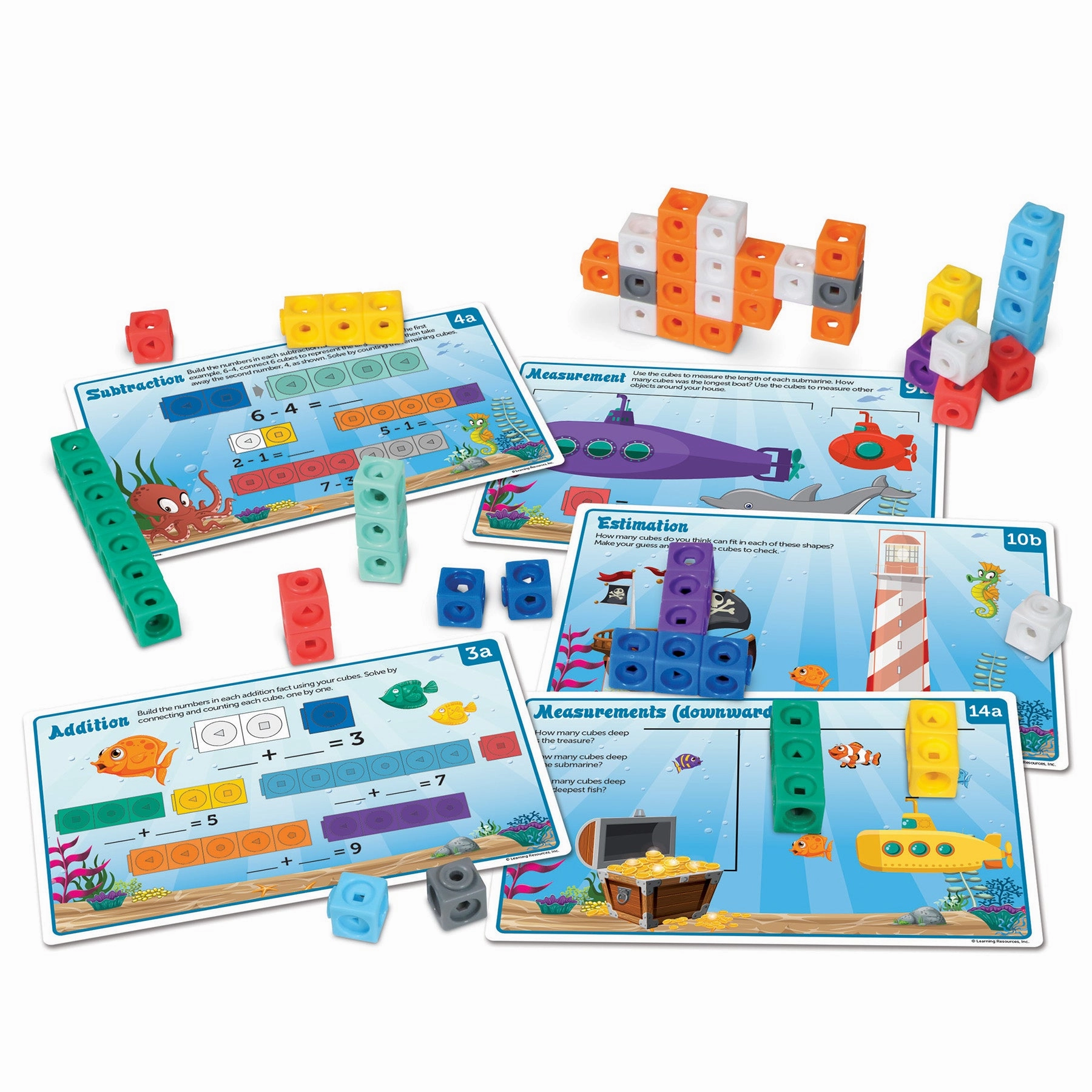Learning Resources Mathlink Cubes - Sea Adventures - Kindergarten Math Activity Set