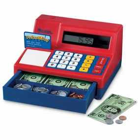 Learning Resources Pretend & Play Calculator Cash Register with Solar Panel