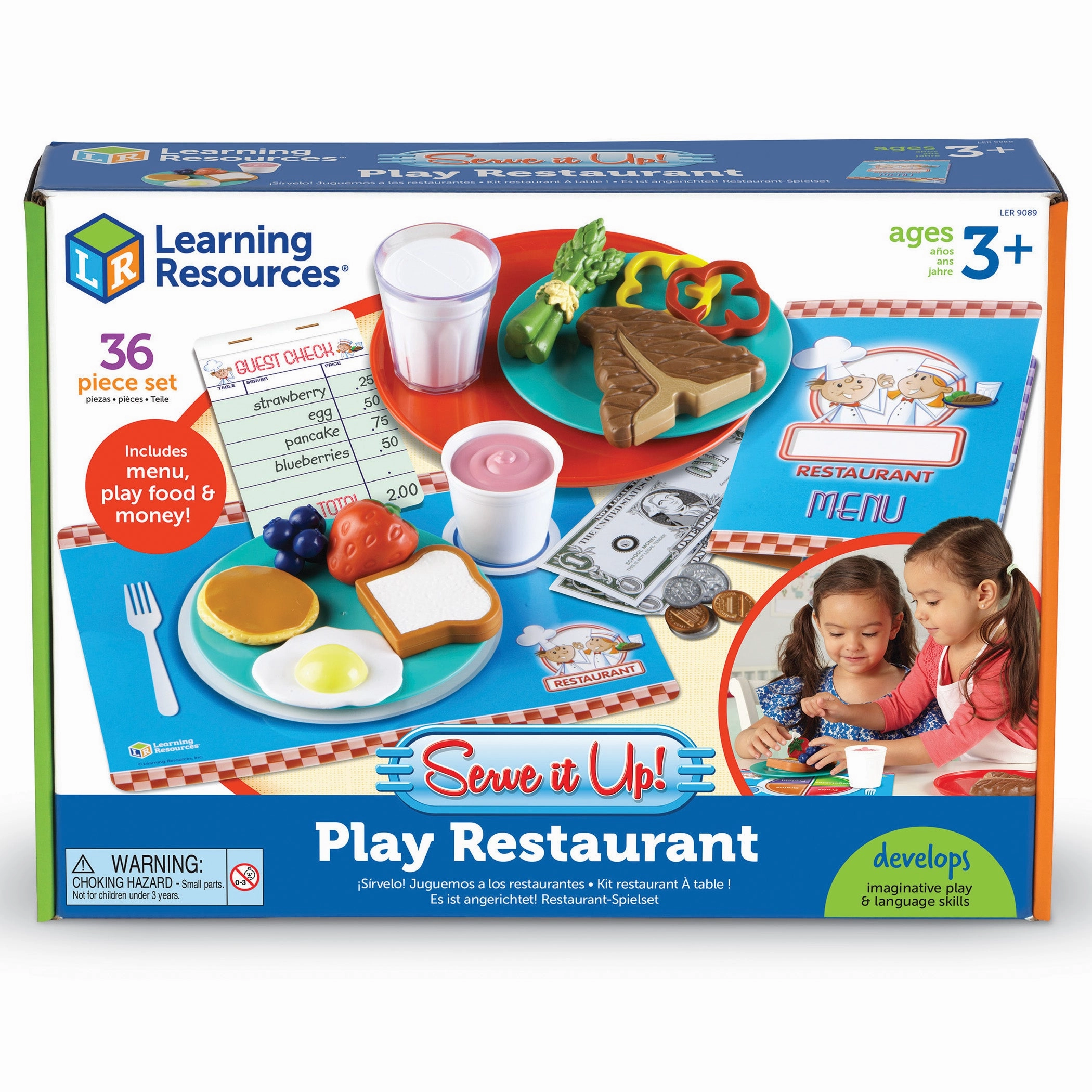 Learning Resources Serve It Up! Play Restaurant - Complete Pretend Playset