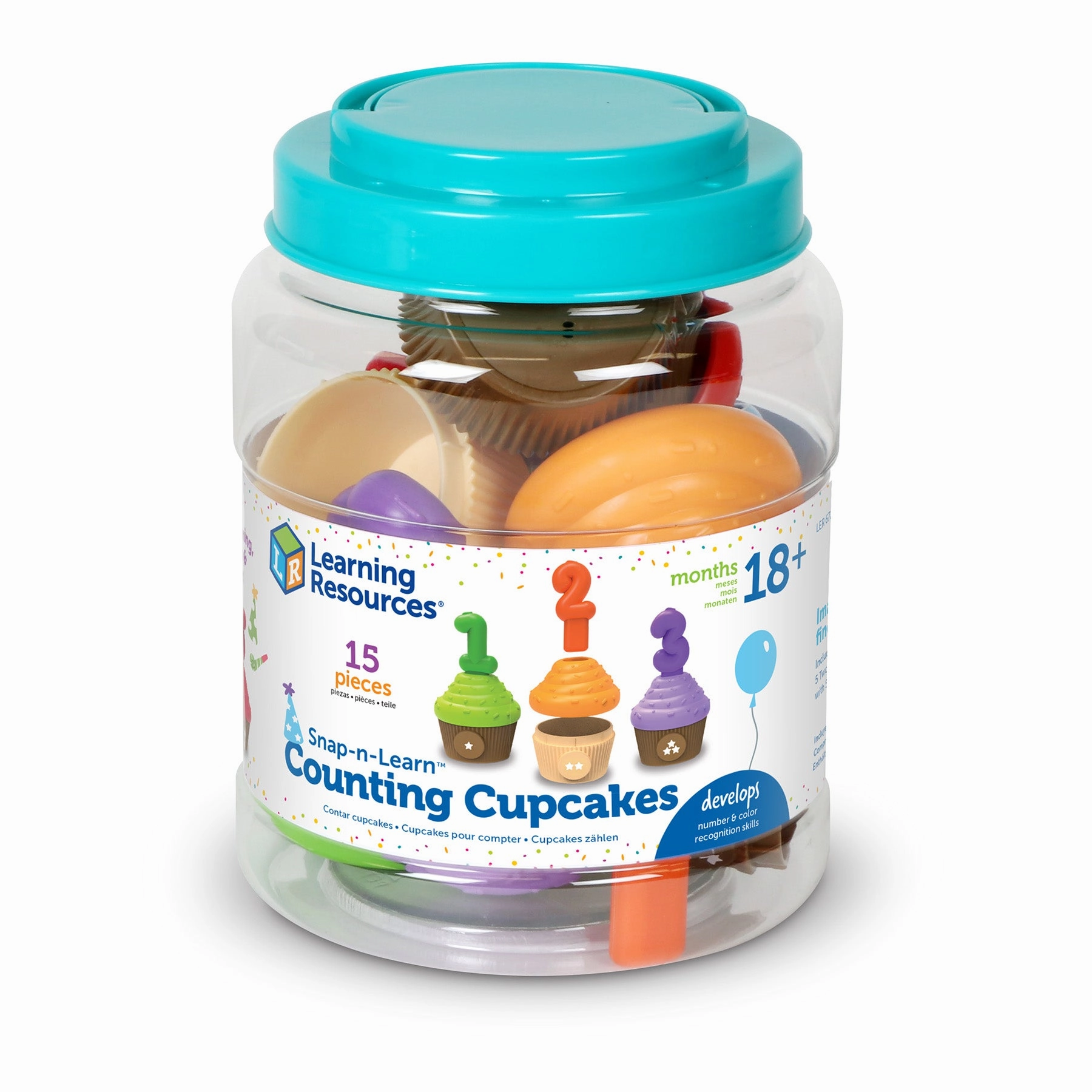 Learning Resources Snap-n-Learn Counting Cupcakes - Color & Number Fun
