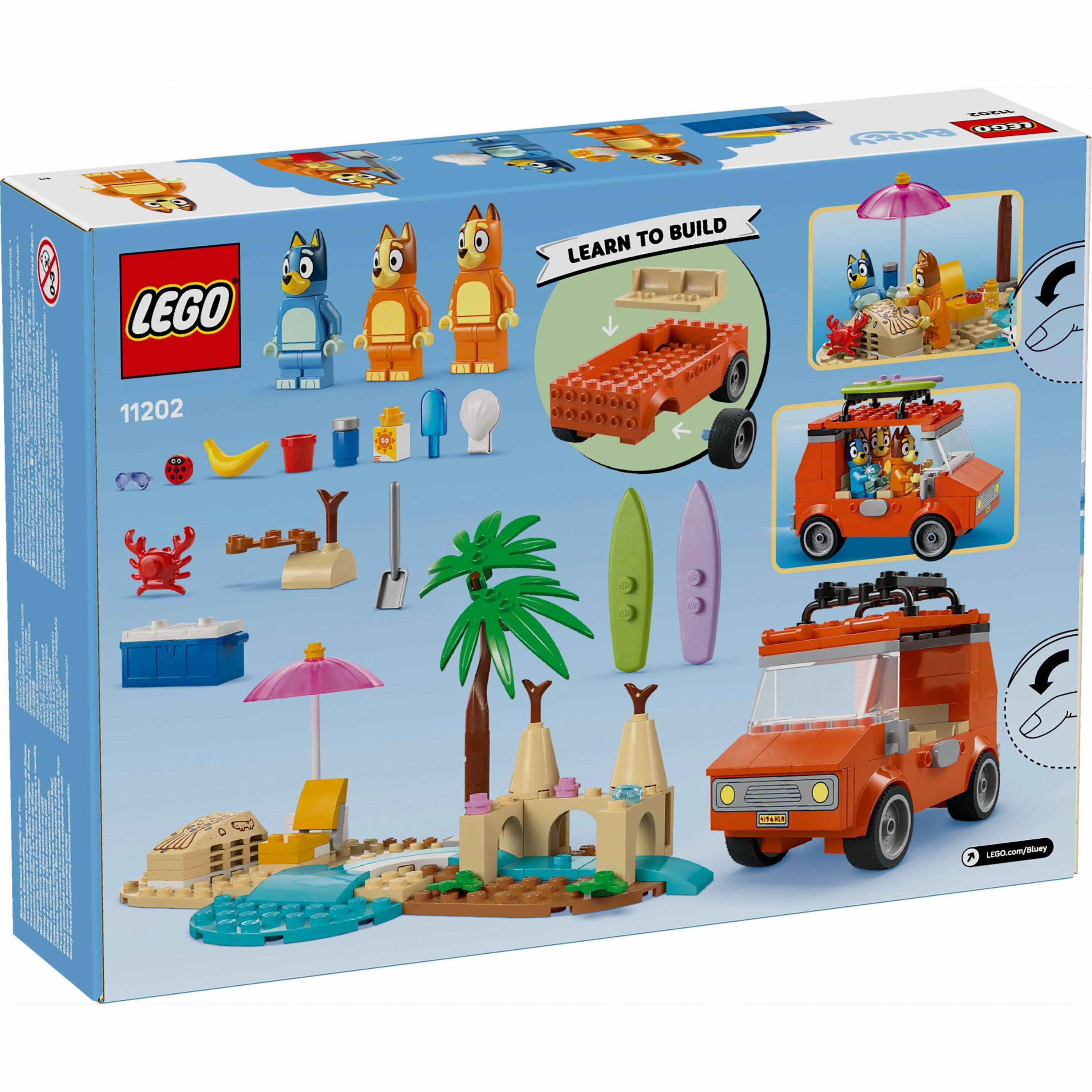 LEGO 11202 Bluey: Blueys Beach & Family Car Trip