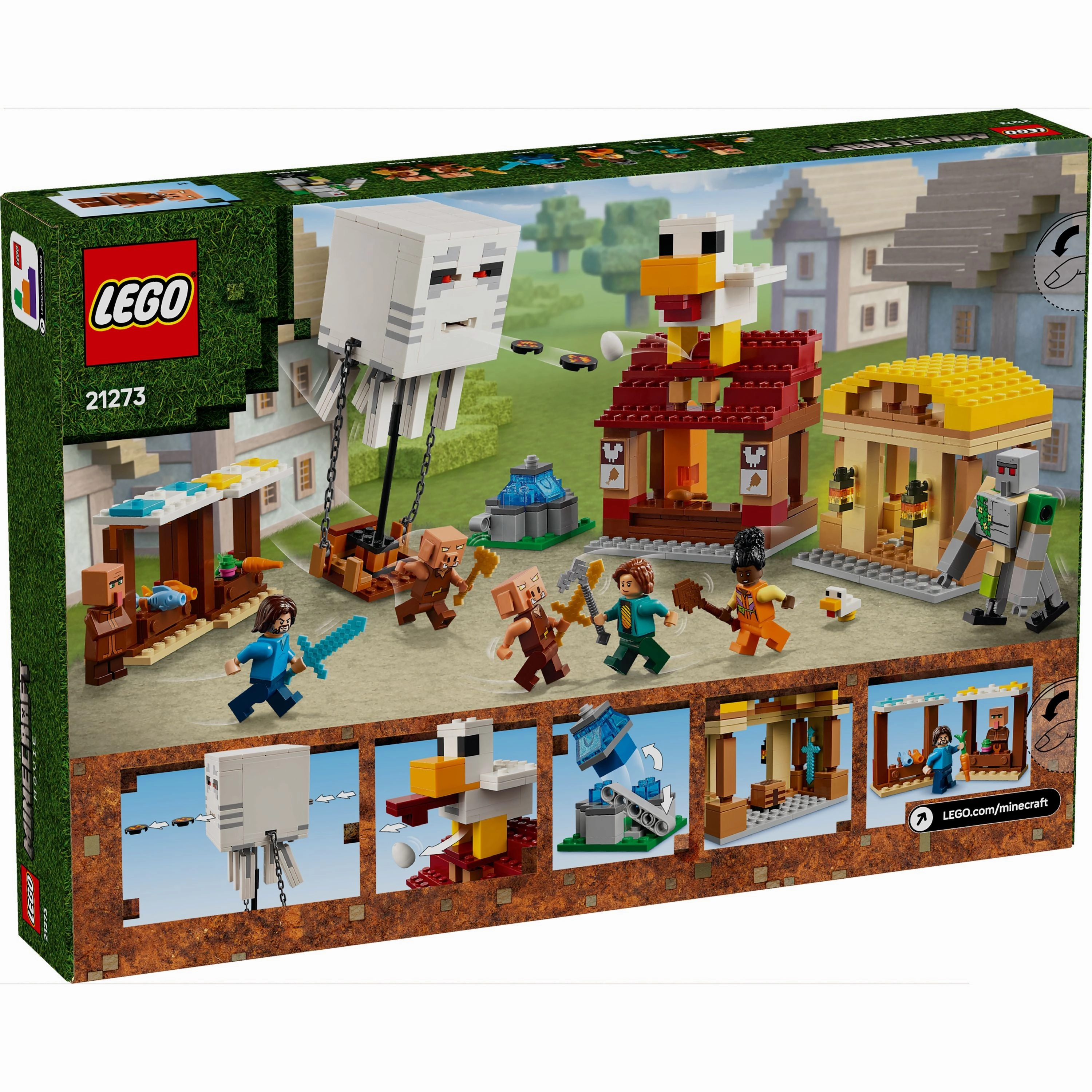 LEGO 21273 Minecraft The Ghast Balloon Village Attack
