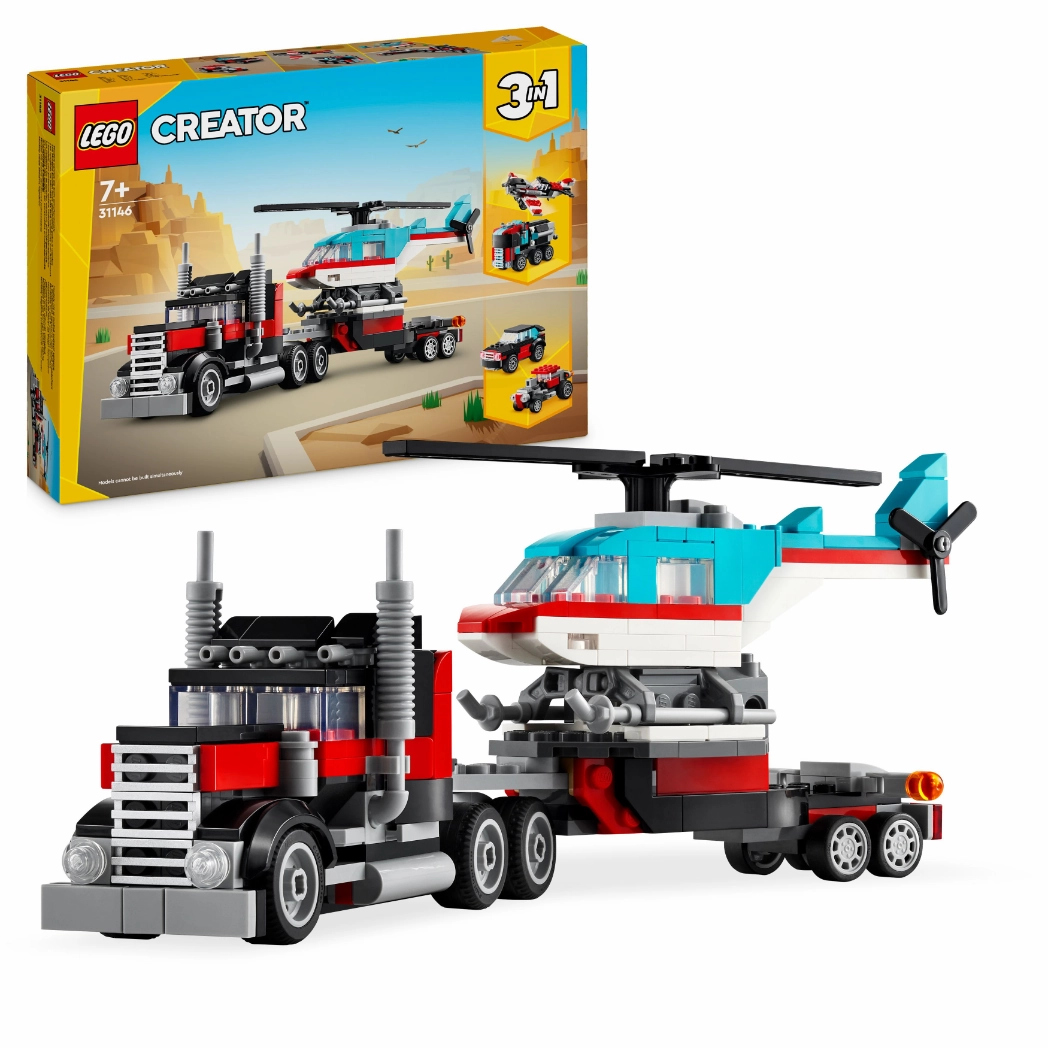 LEGO 31146 Creator Flatbed Truck With Helicopter