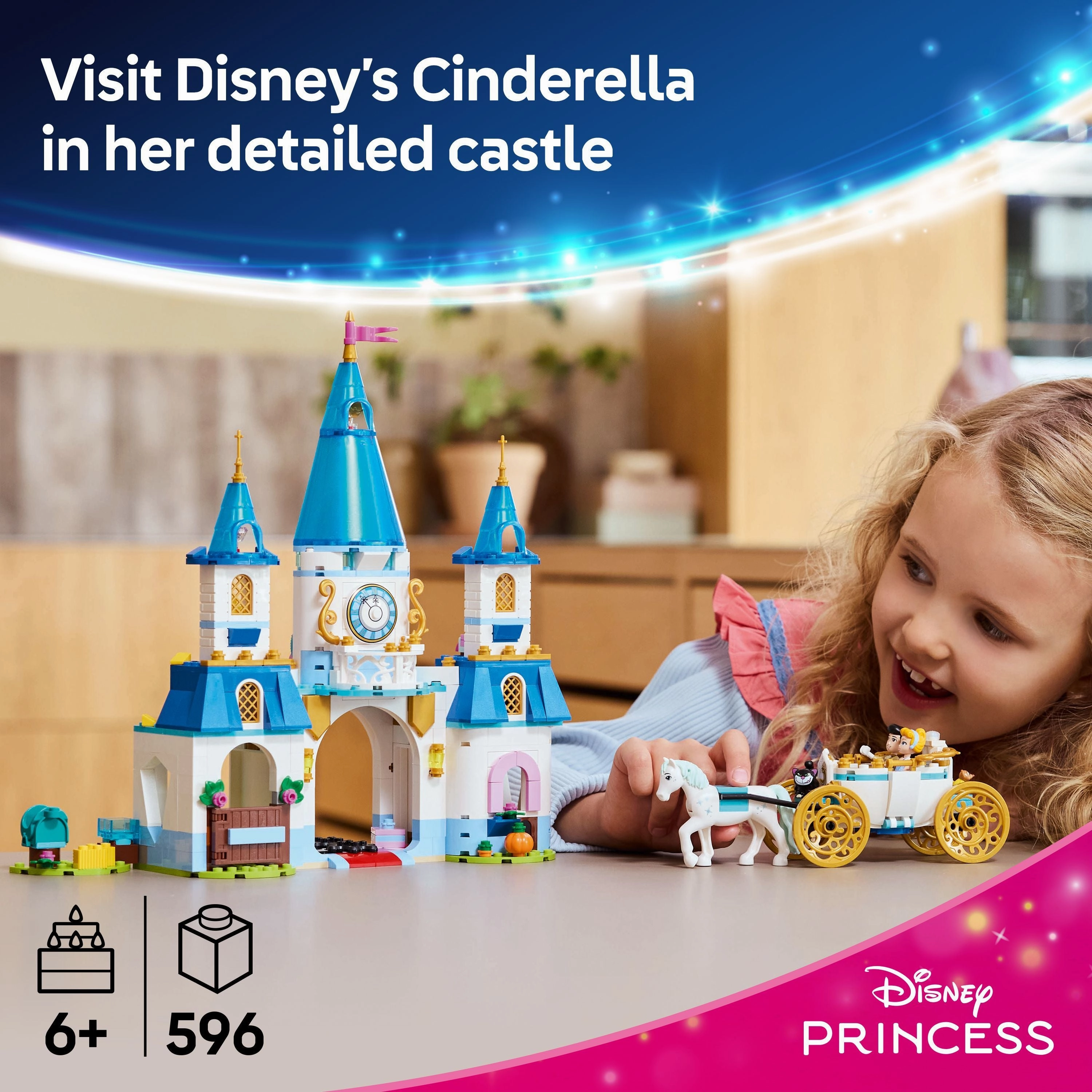 LEGO 43275 Disney Princess Cinderellas Castle & Horse Carriage