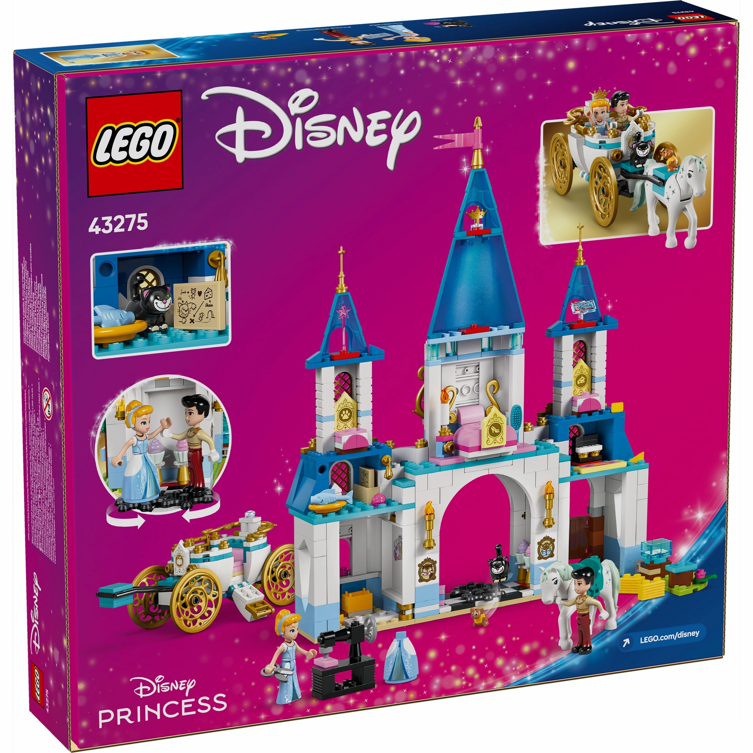 LEGO 43275 Disney Princess Cinderellas Castle & Horse Carriage