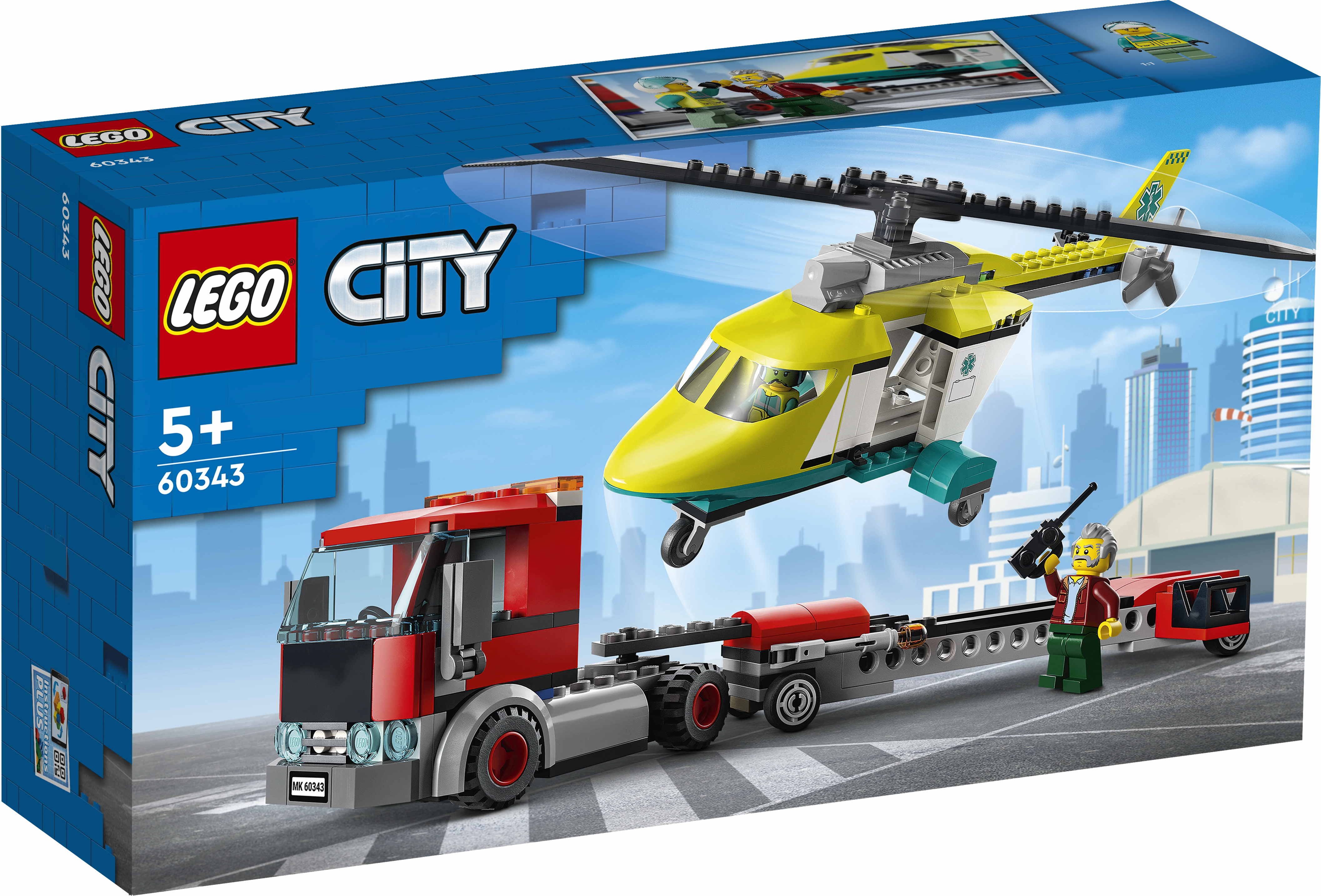 LEGO 60343 City Rescue Helicopter Transport