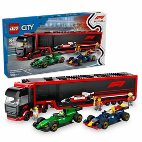 LEGO 60445 City F1 Truck with RB20 & AMR24 F1 Cars