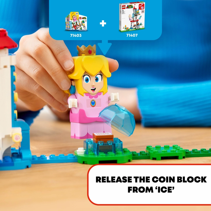 LEGO 71407 Super Mario Cat Peach Suit And Frozen Tower Expansion Set