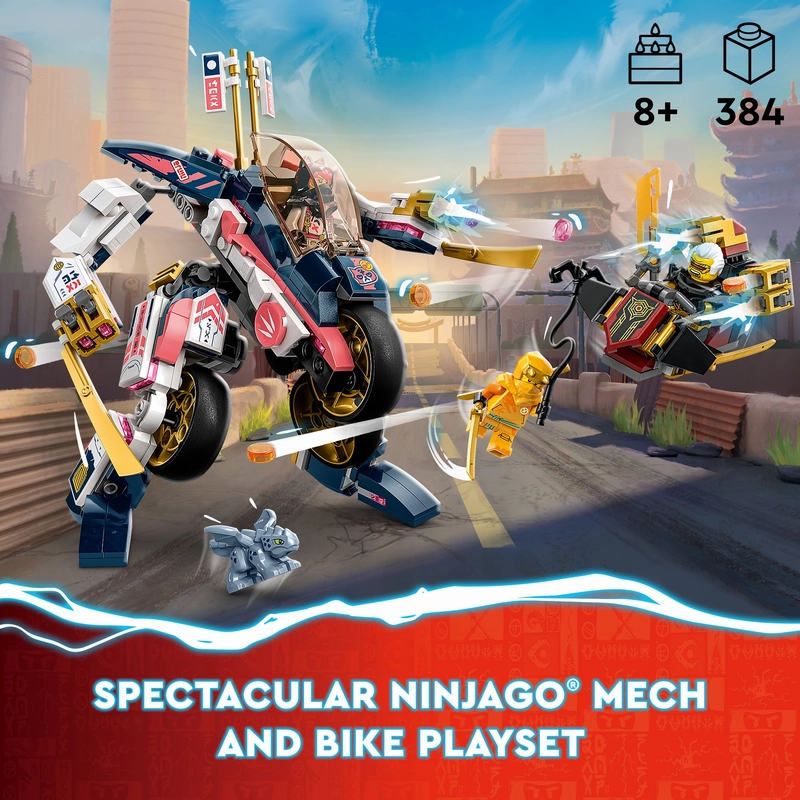LEGO 71792 NINJAGO Sora's Transforming Mech Bike Racer