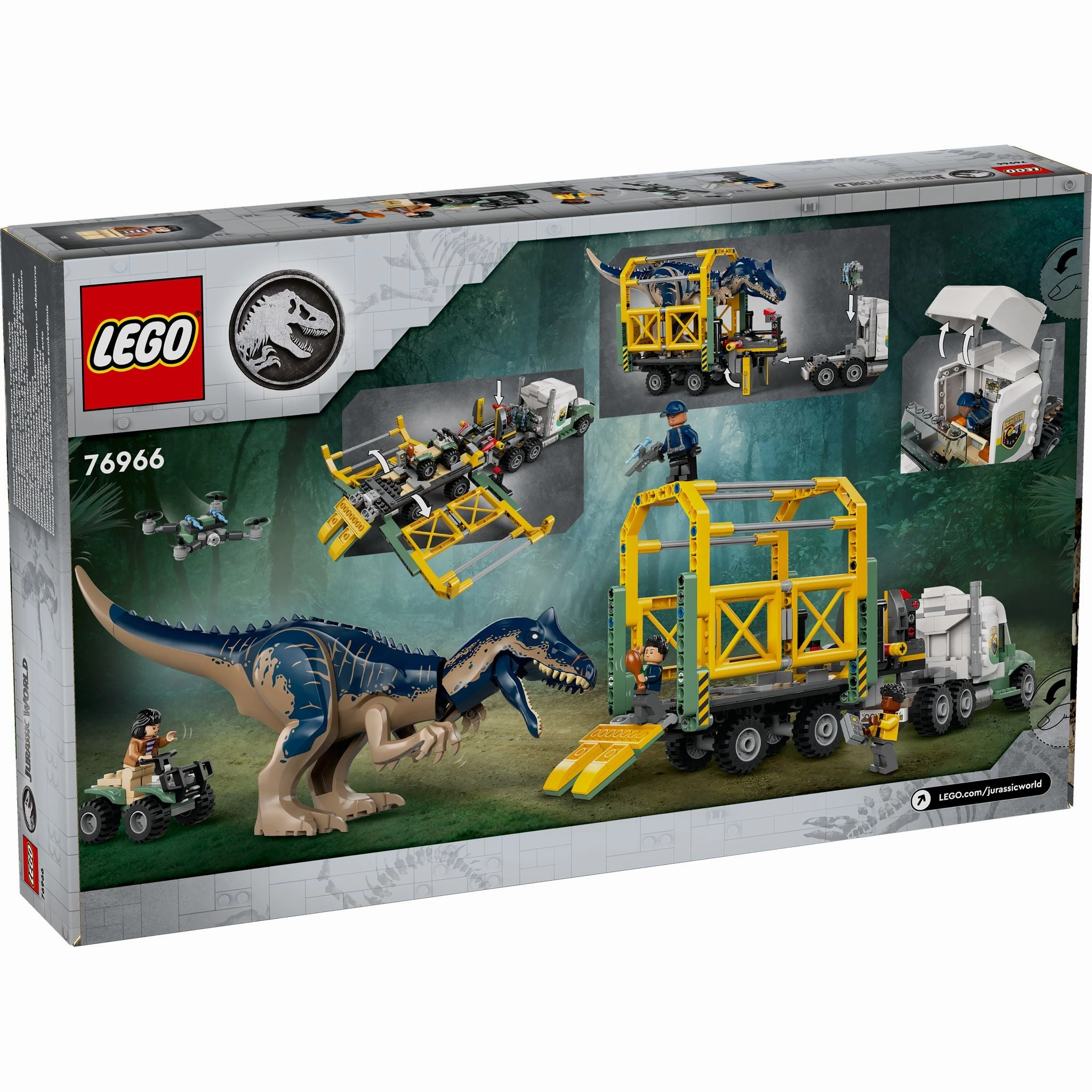 LEGO 76966 Jurassic World Dinosaur Missions: Allosaurus Transport Truck