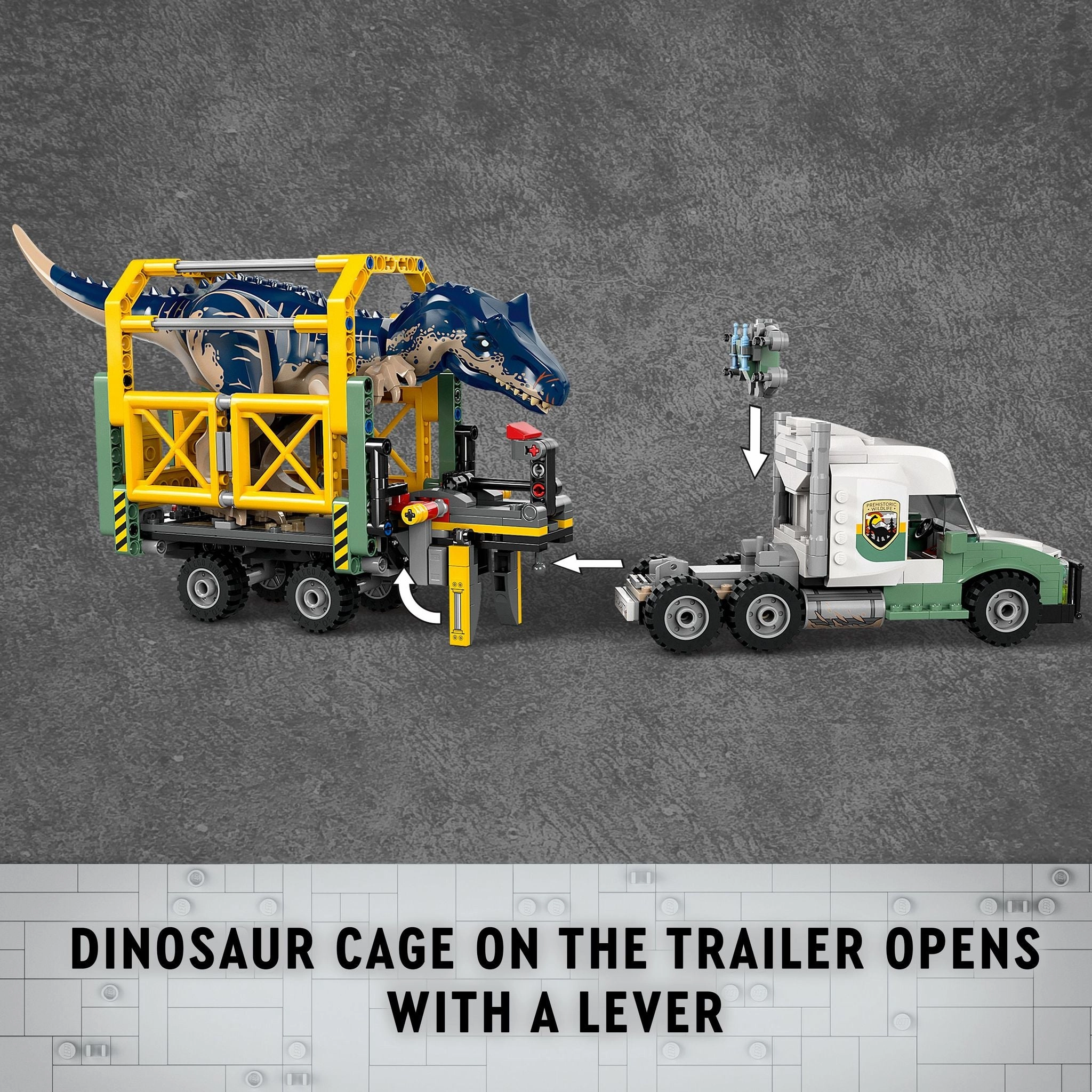 LEGO 76966 Jurassic World Dinosaur Missions: Allosaurus Transport Truck