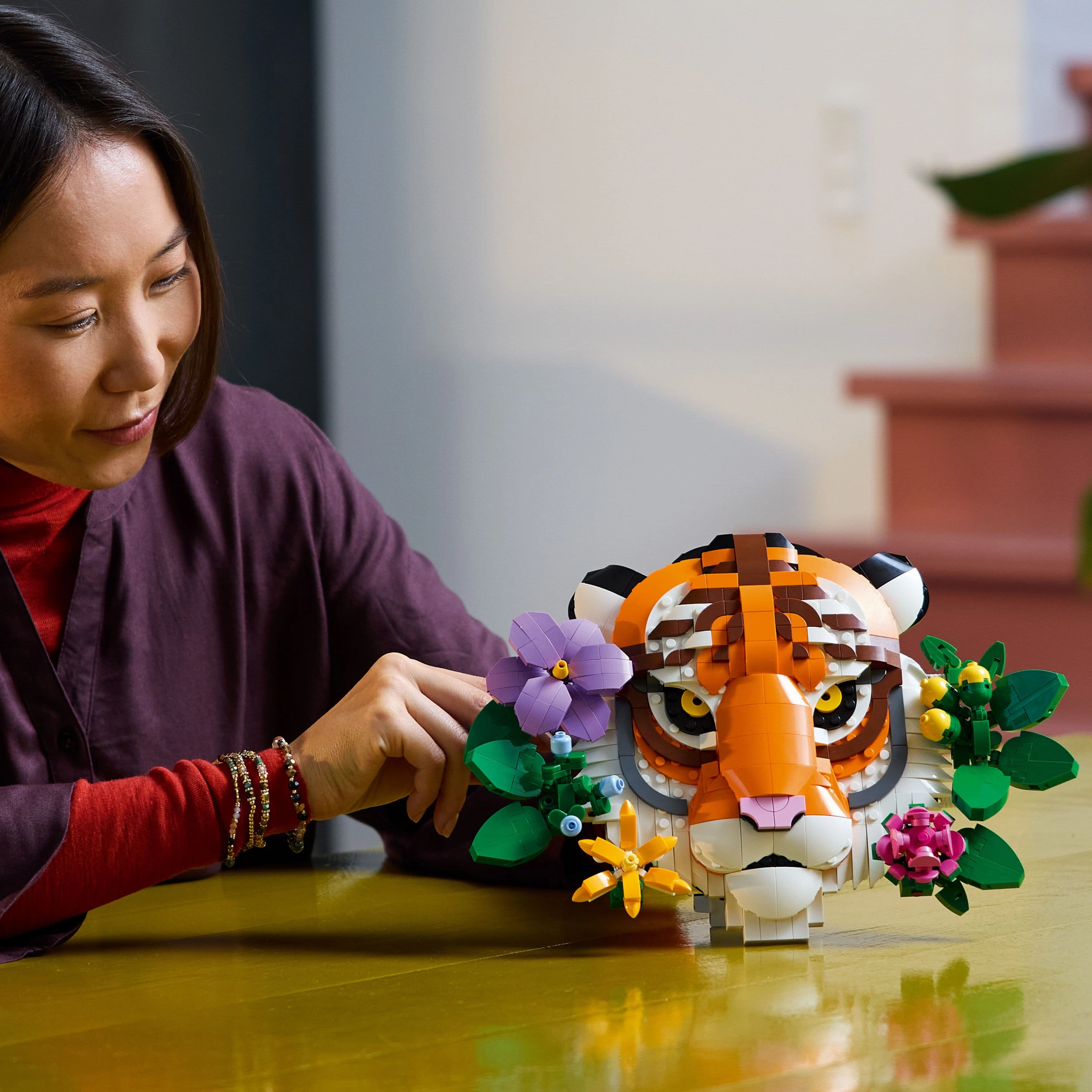 Lego Art 31217 The Fauna Collection - Tiger 3D Wall Art for Ages 18 