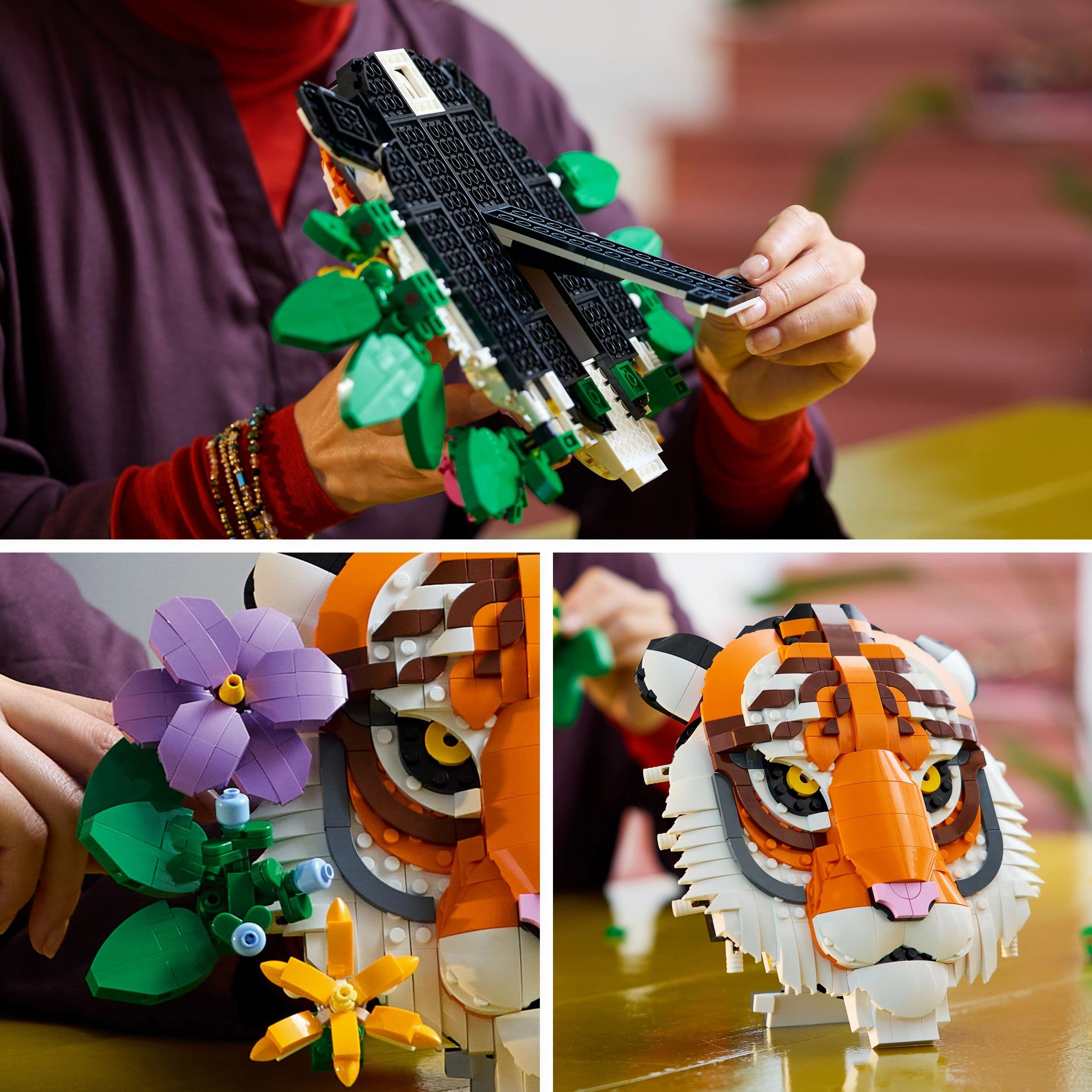 Lego Art 31217 The Fauna Collection - Tiger 3D Wall Art for Ages 18 