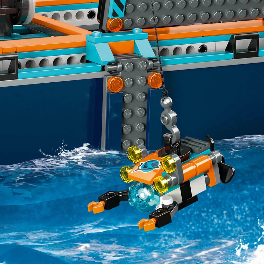 Lego City 60368 Artic Explorer Ship Floatable Toy Boat for Ages 7 & Up