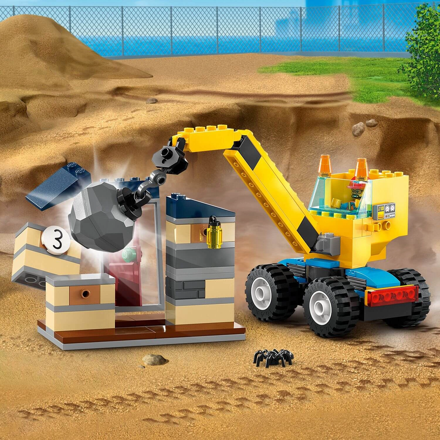 Lego City 60391 Construction Trucks & Wrecking Ball Crane for Ages 4 