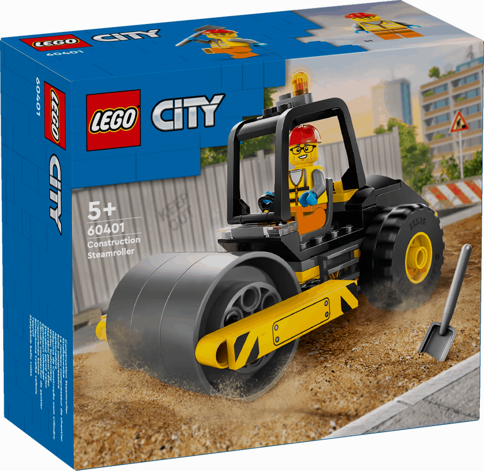 Lego City 60401 Construction Steamroller Toy Playset for Ages 5 and Up