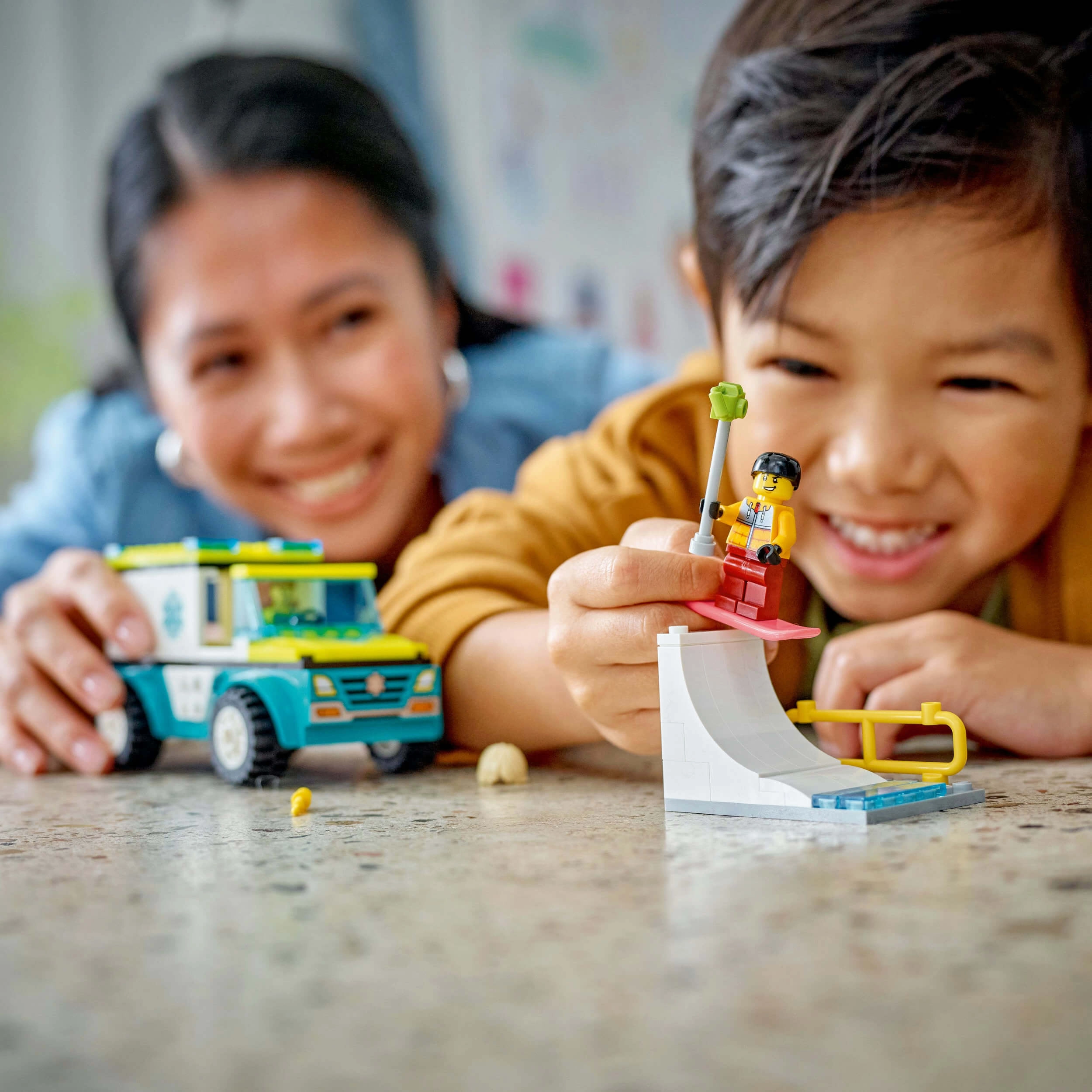 Lego City 60403 Emergency Ambulance and Snowboarder for Ages 4 and Up