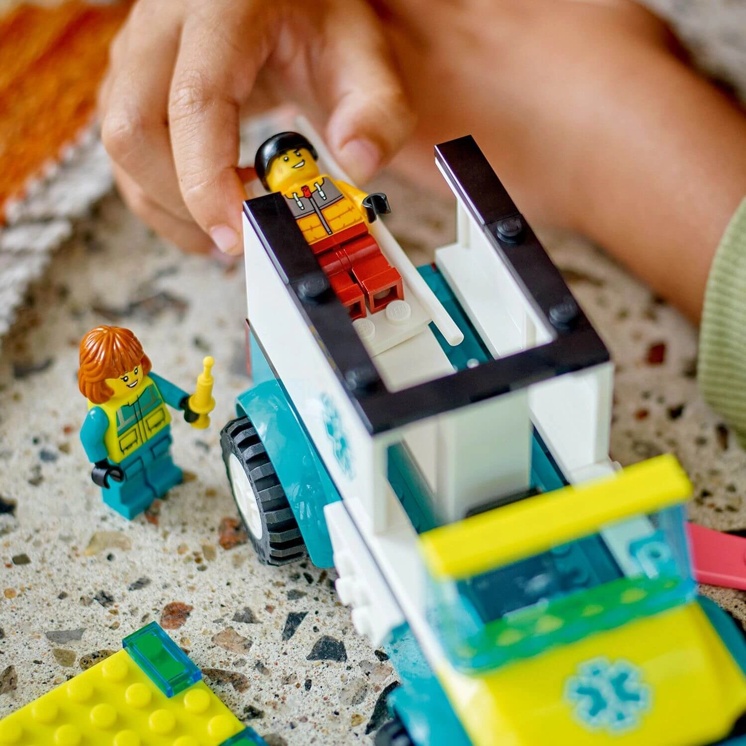 Lego City 60403 Emergency Ambulance and Snowboarder for Ages 4 and Up
