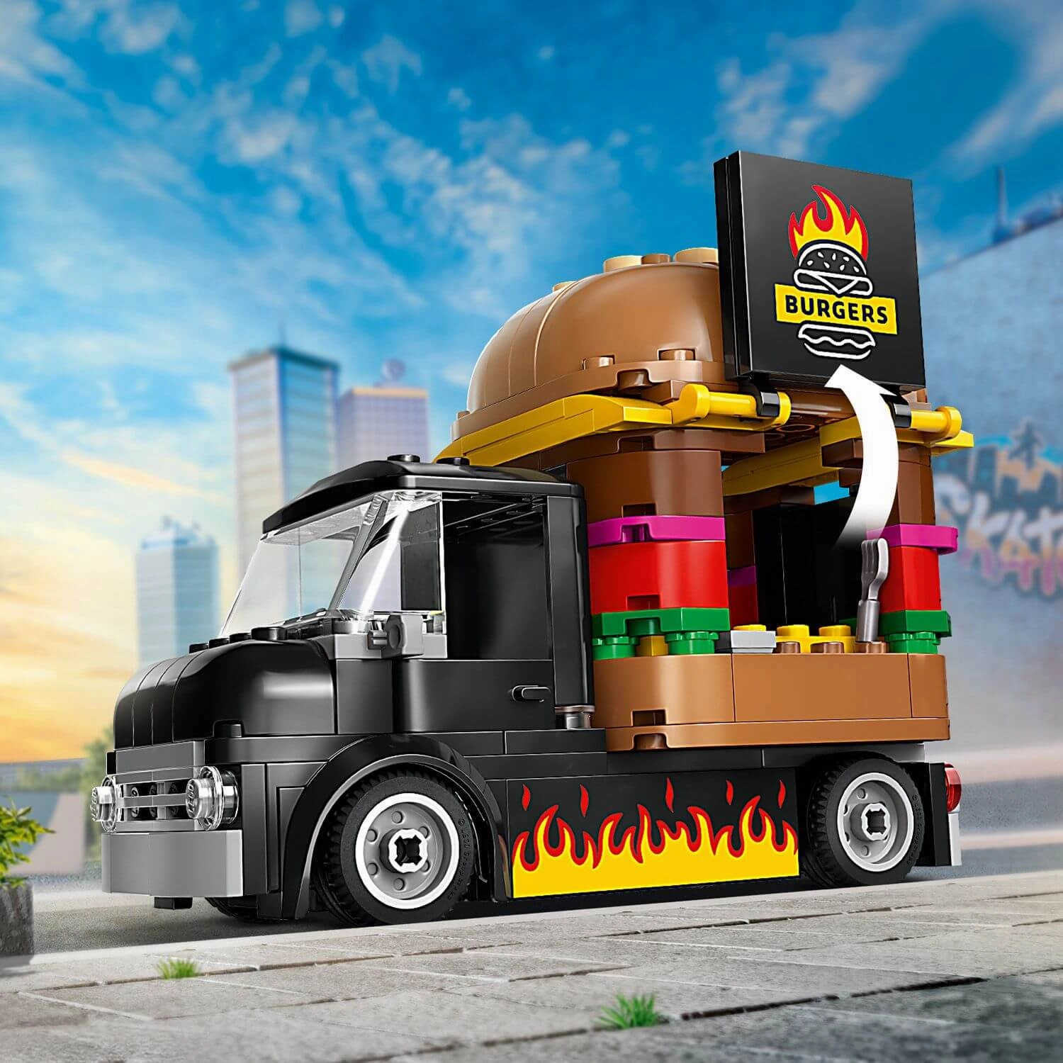 Lego City 60404 Burger Truck Buildable Toy Playset for Ages 5 and Up