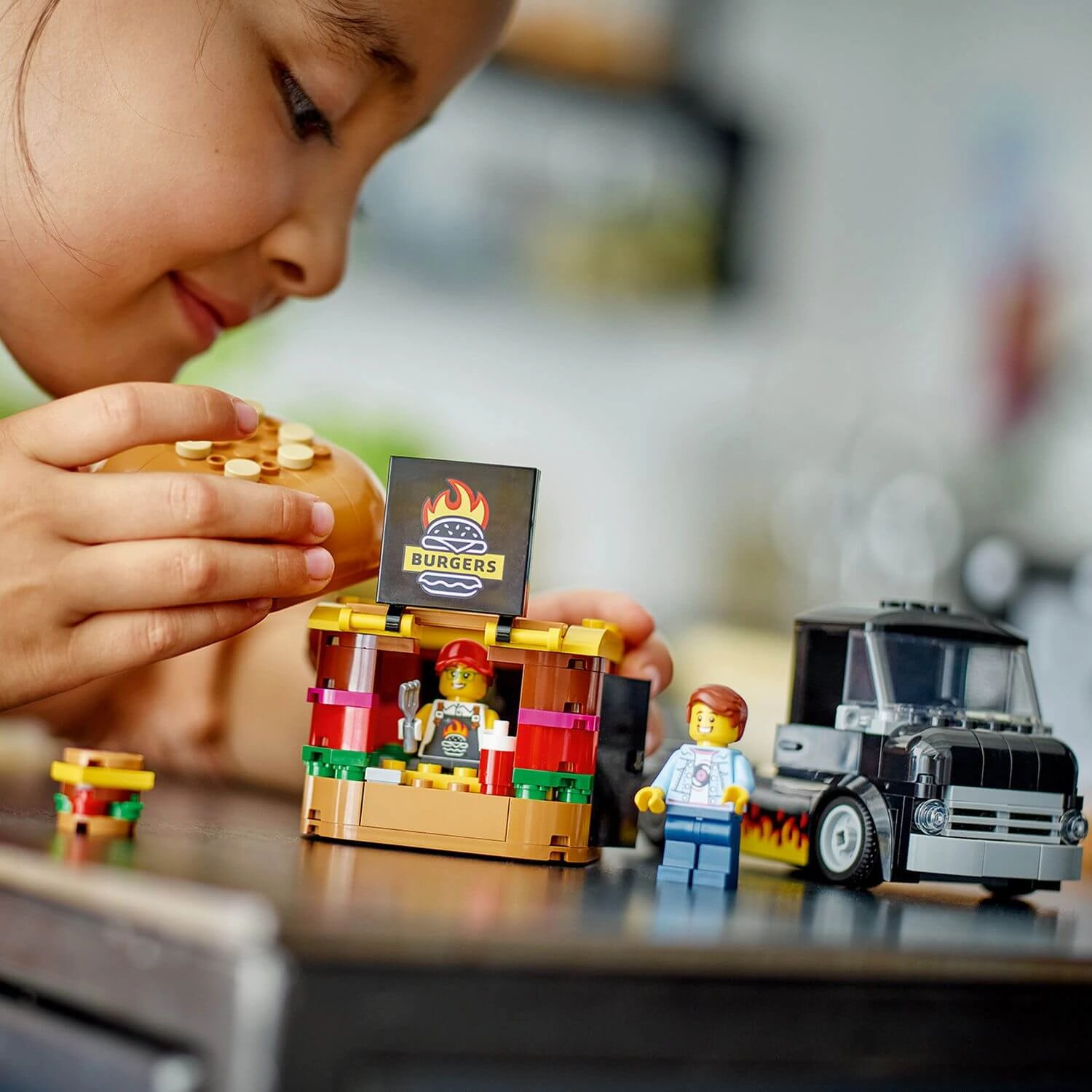 Lego City 60404 Burger Truck Buildable Toy Playset for Ages 5 and Up