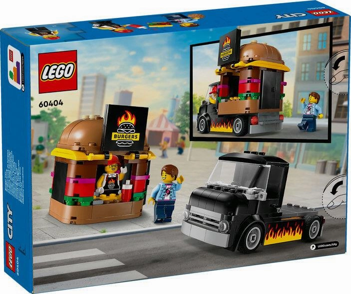 Lego City 60404 Burger Truck Buildable Toy Playset for Ages 5 and Up