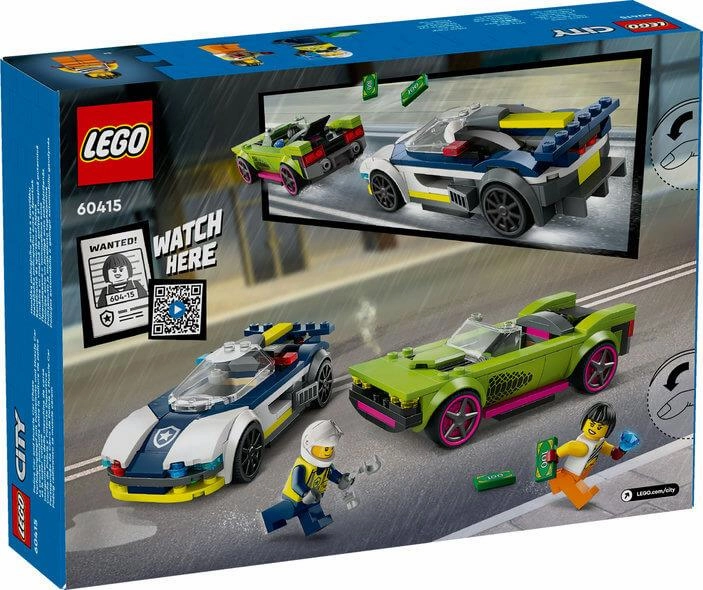 Lego City 60415 Police Car & Muscle Car Chase Playset for Ages 6 & Up