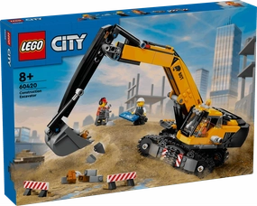 Lego City 60420 Yellow Construction Excavator Playset for Ages 8 & Up