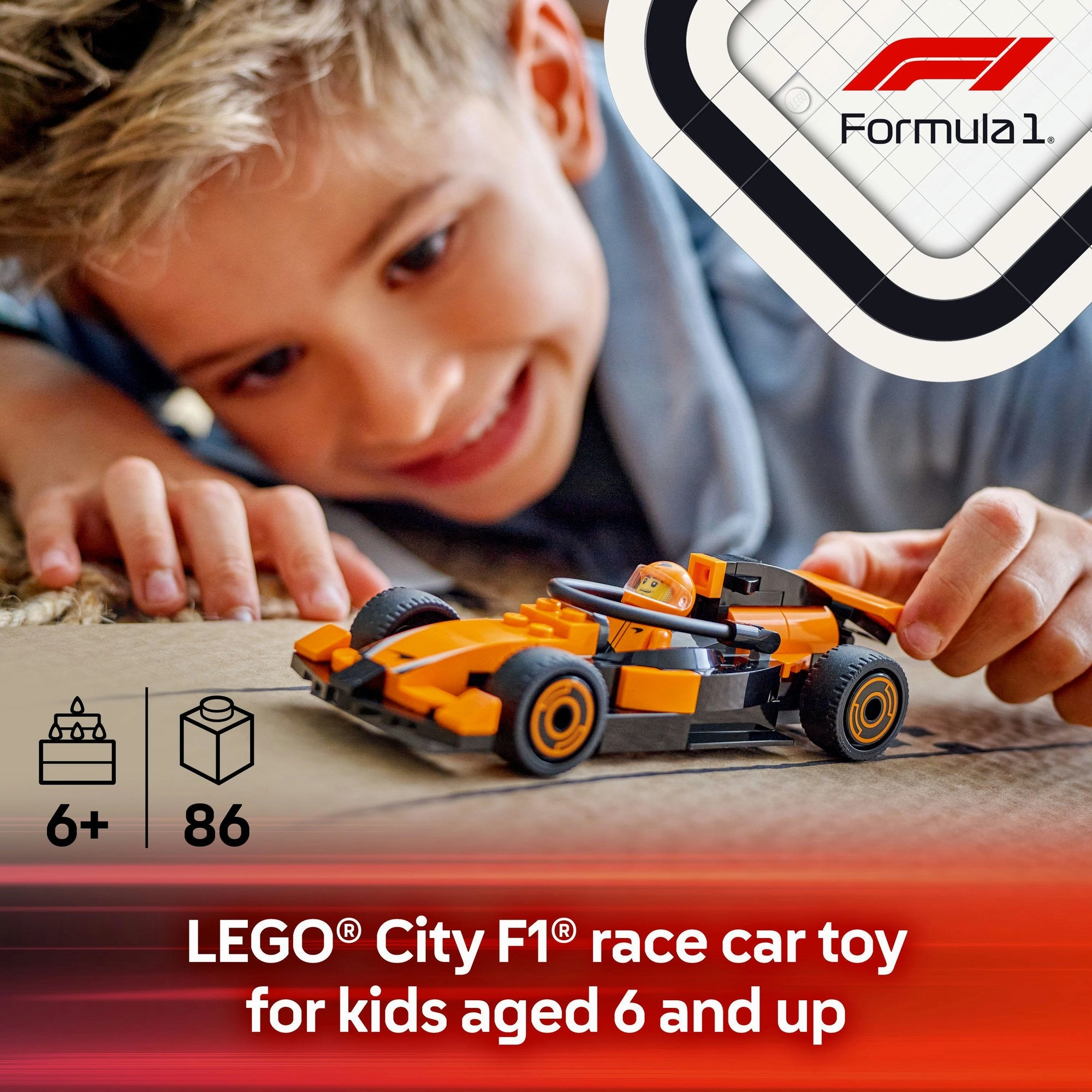 Lego City 60442 F1 Driver with McLaren Race Car Playset for Age 6 & Up