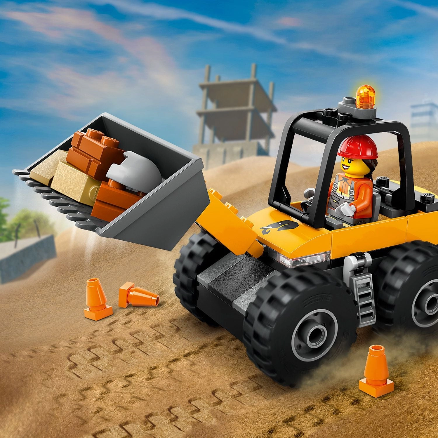 Lego City 60450 Yellow Construction Wheel Loader Playset for Ages 4 