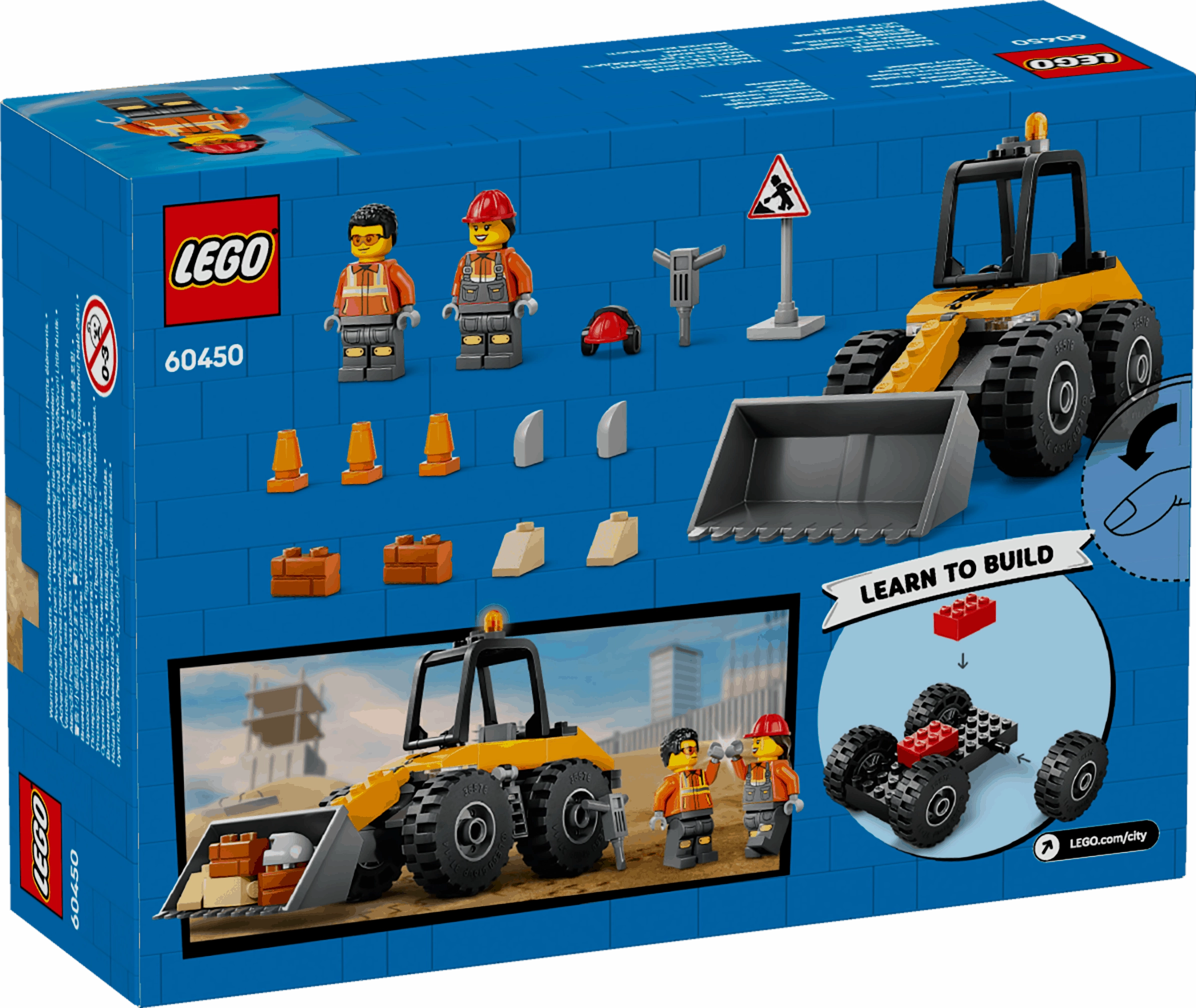 Lego City 60450 Yellow Construction Wheel Loader Playset for Ages 4 