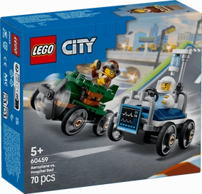 Lego City 60459 Airplane Vs. Hospital Bed Race Car Pack for Ages 5 