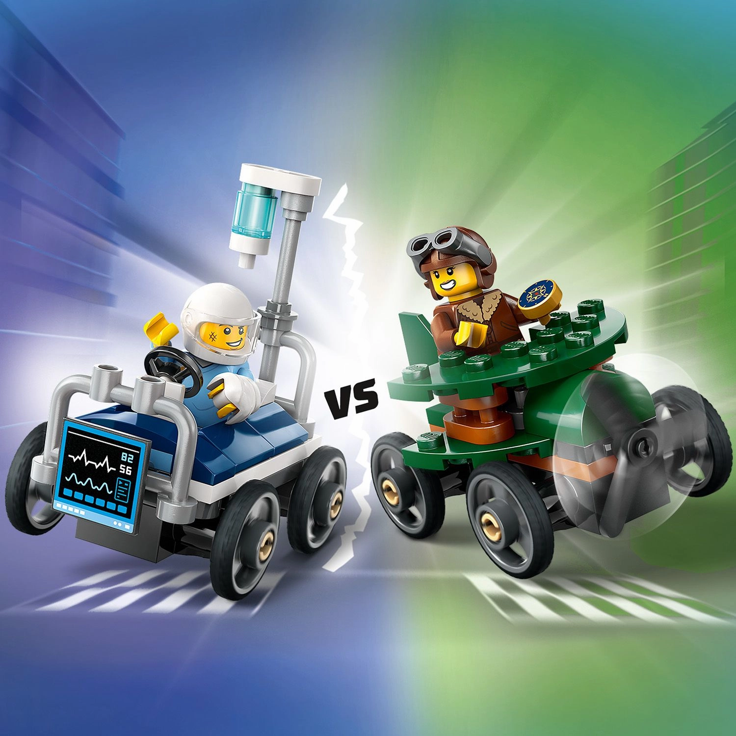 Lego City 60459 Airplane Vs. Hospital Bed Race Car Pack for Ages 5 