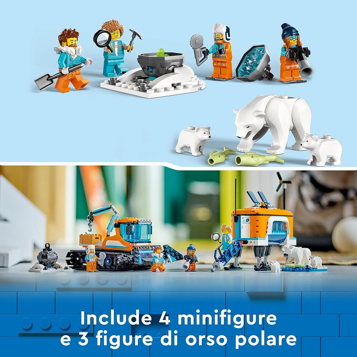 LEGO City Arctic Explorer Truck and Mobile Lab Building Kit For Ages 6 