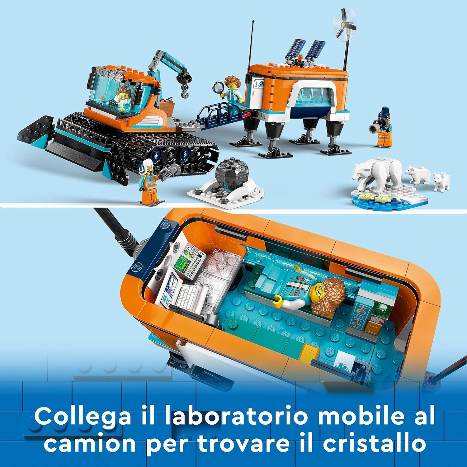 LEGO City Arctic Explorer Truck and Mobile Lab Building Kit For Ages 6 