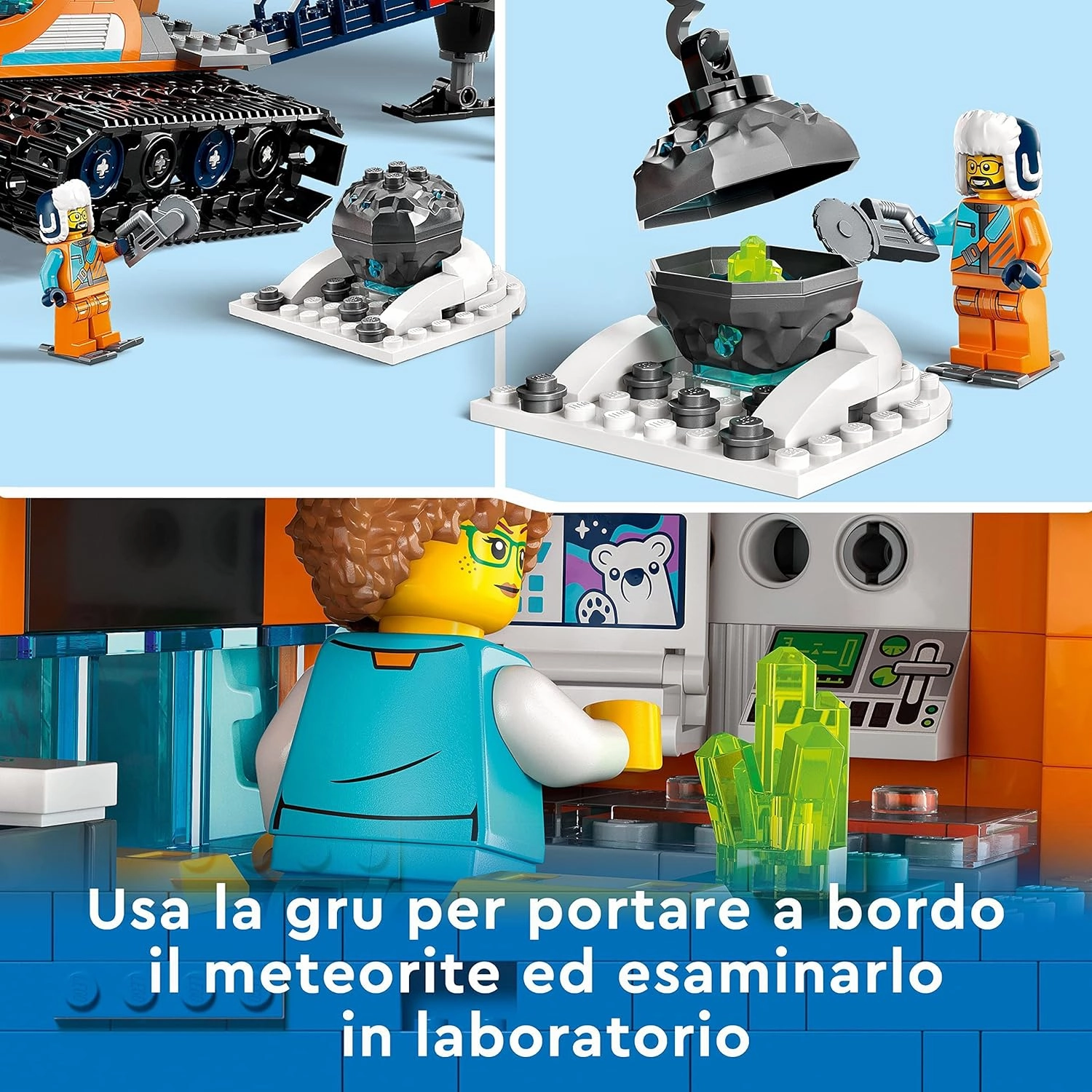 LEGO City Arctic Explorer Truck and Mobile Lab Building Kit For Ages 6 