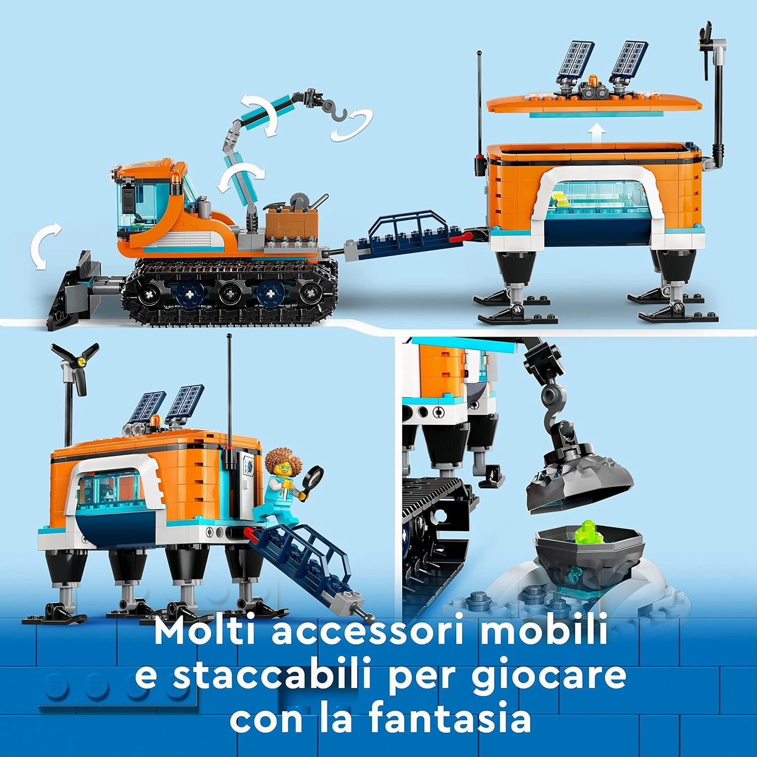 LEGO City Arctic Explorer Truck and Mobile Lab Building Kit For Ages 6 