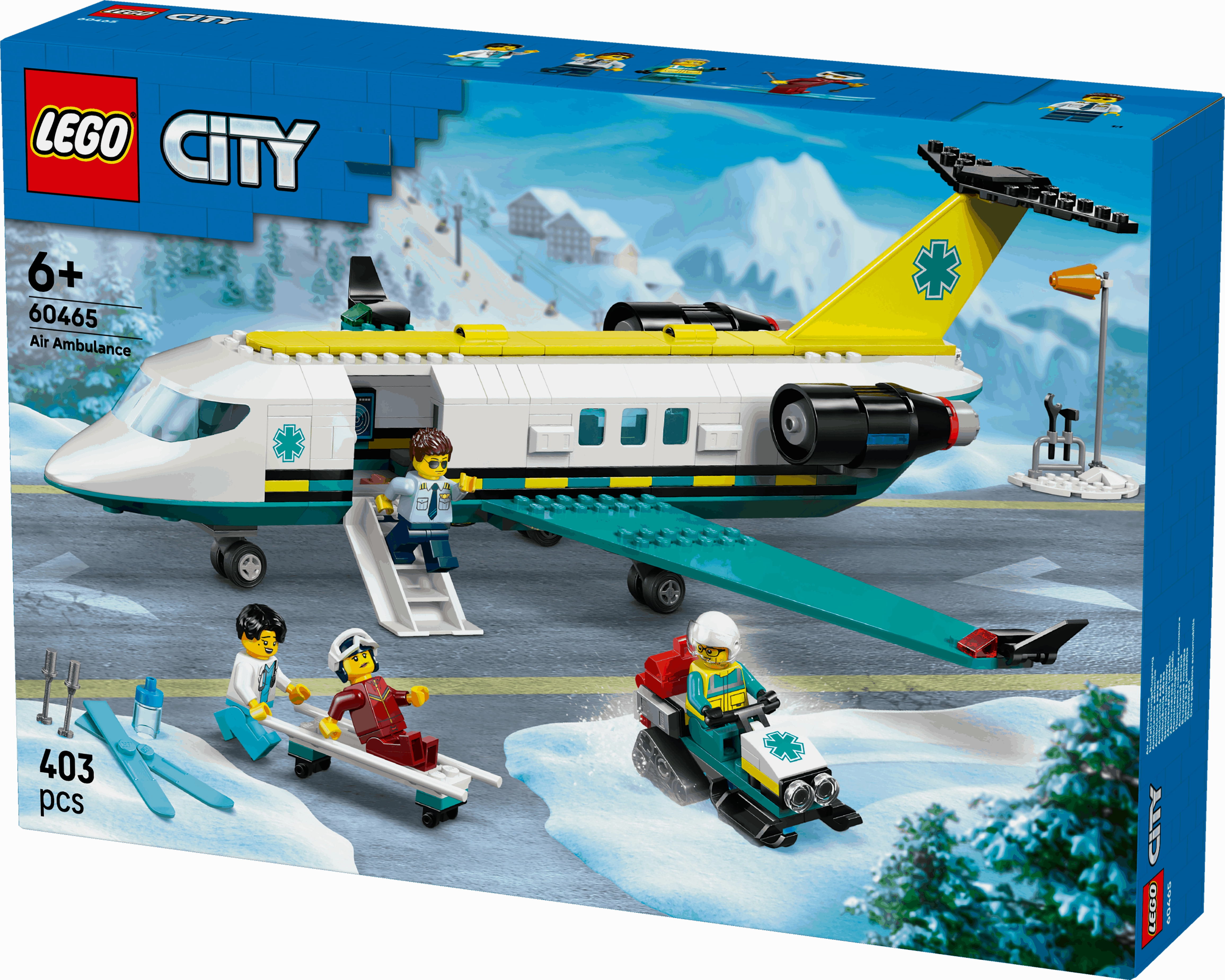Lego City Big Vehicles 60465 Emergency Air Ambulance Plane for Ages 6 