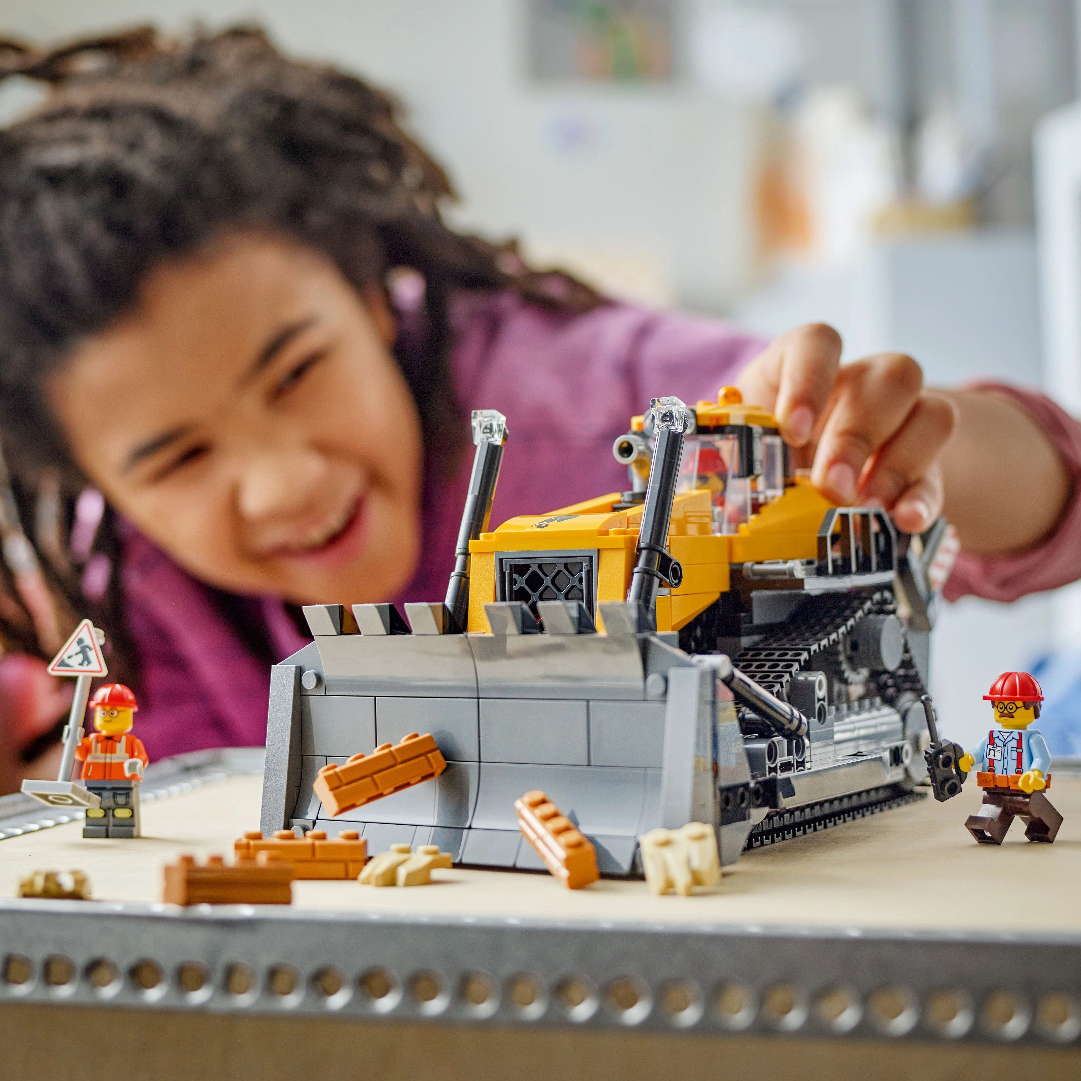 Lego City Big Vehicles 60466 Yellow Bulldozer Playset for Ages 8 & Up
