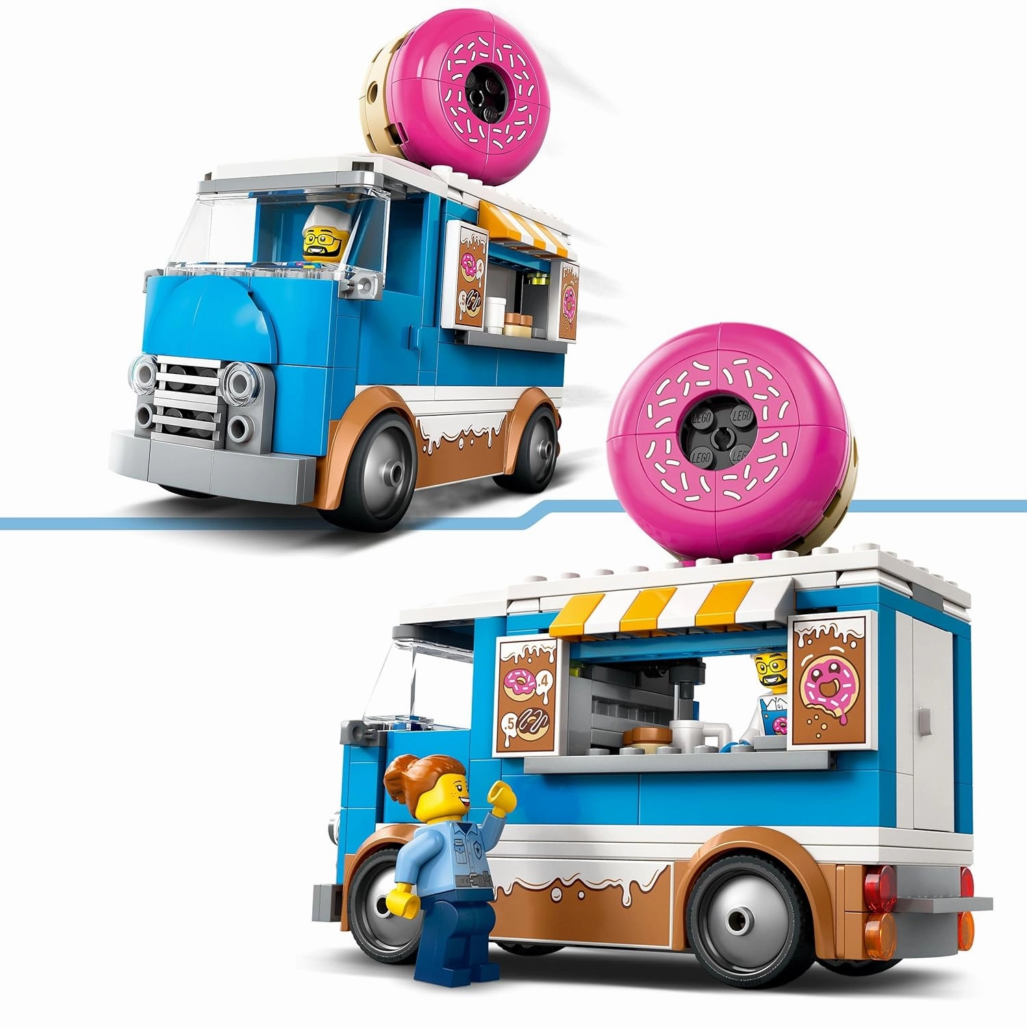 LEGO City Donut Truck Playset Vendor Vehicle Building Kit For Ages 5 