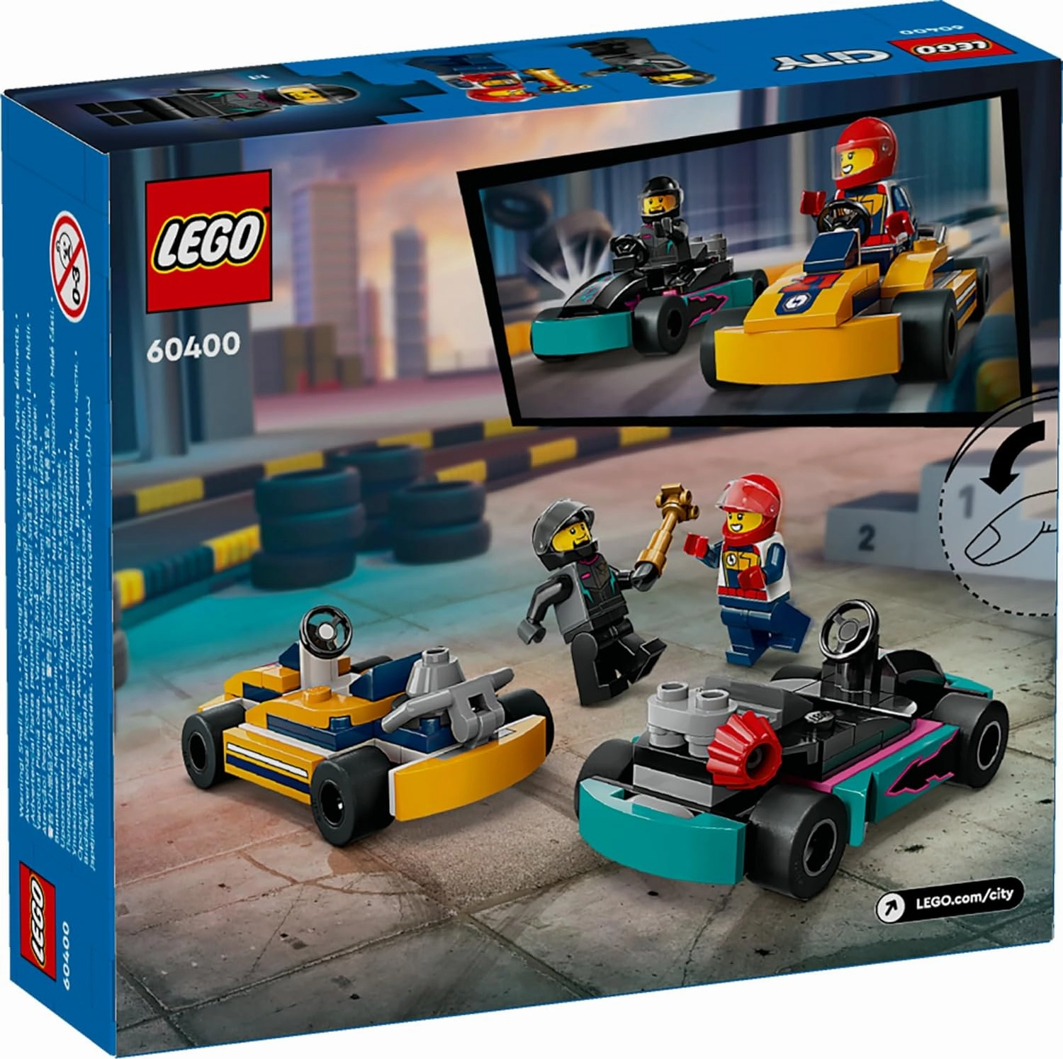 LEGO City Go-Karts and Race Drivers Toy Building Kit for Ages 5 