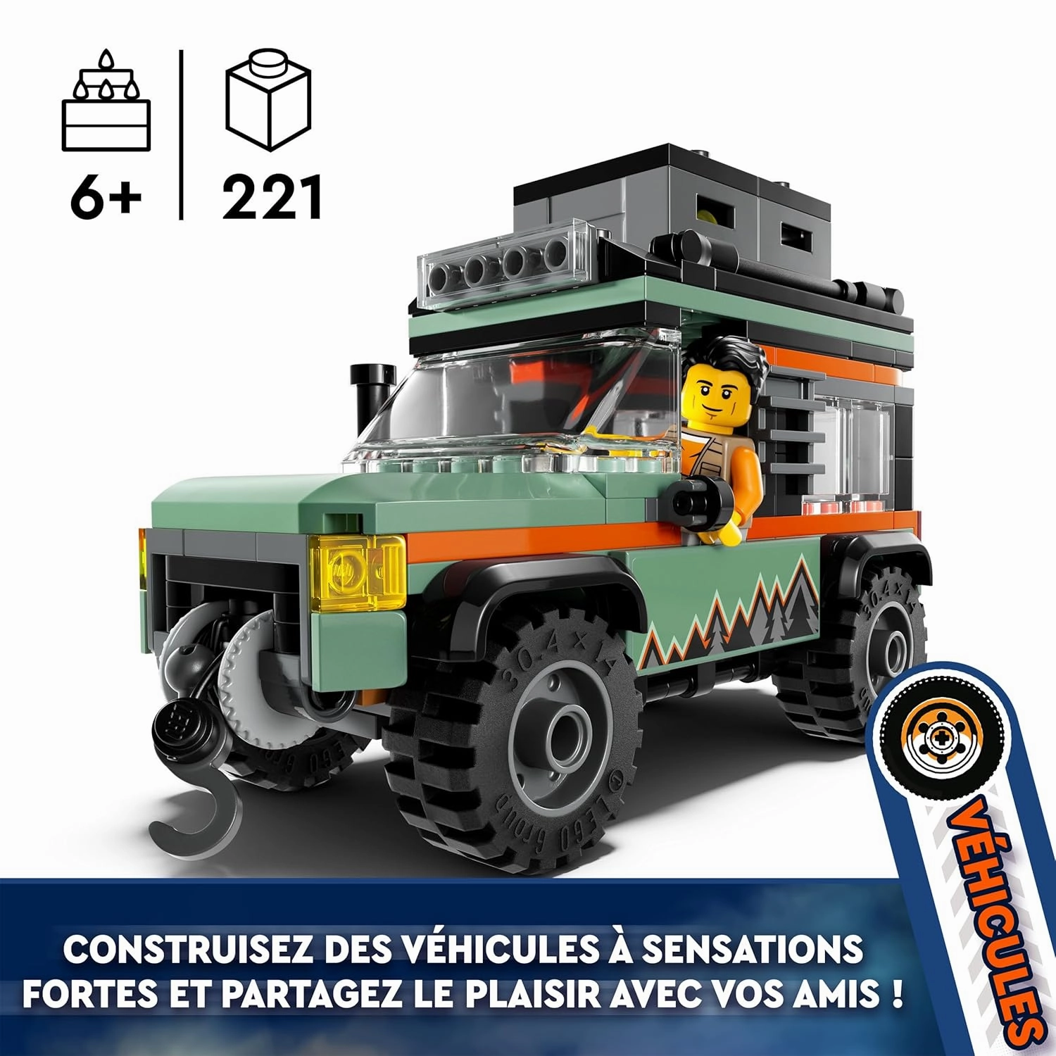 LEGO City Off-Road 4x4 Mountain Truck Adventure Building Kit For Ages 6 