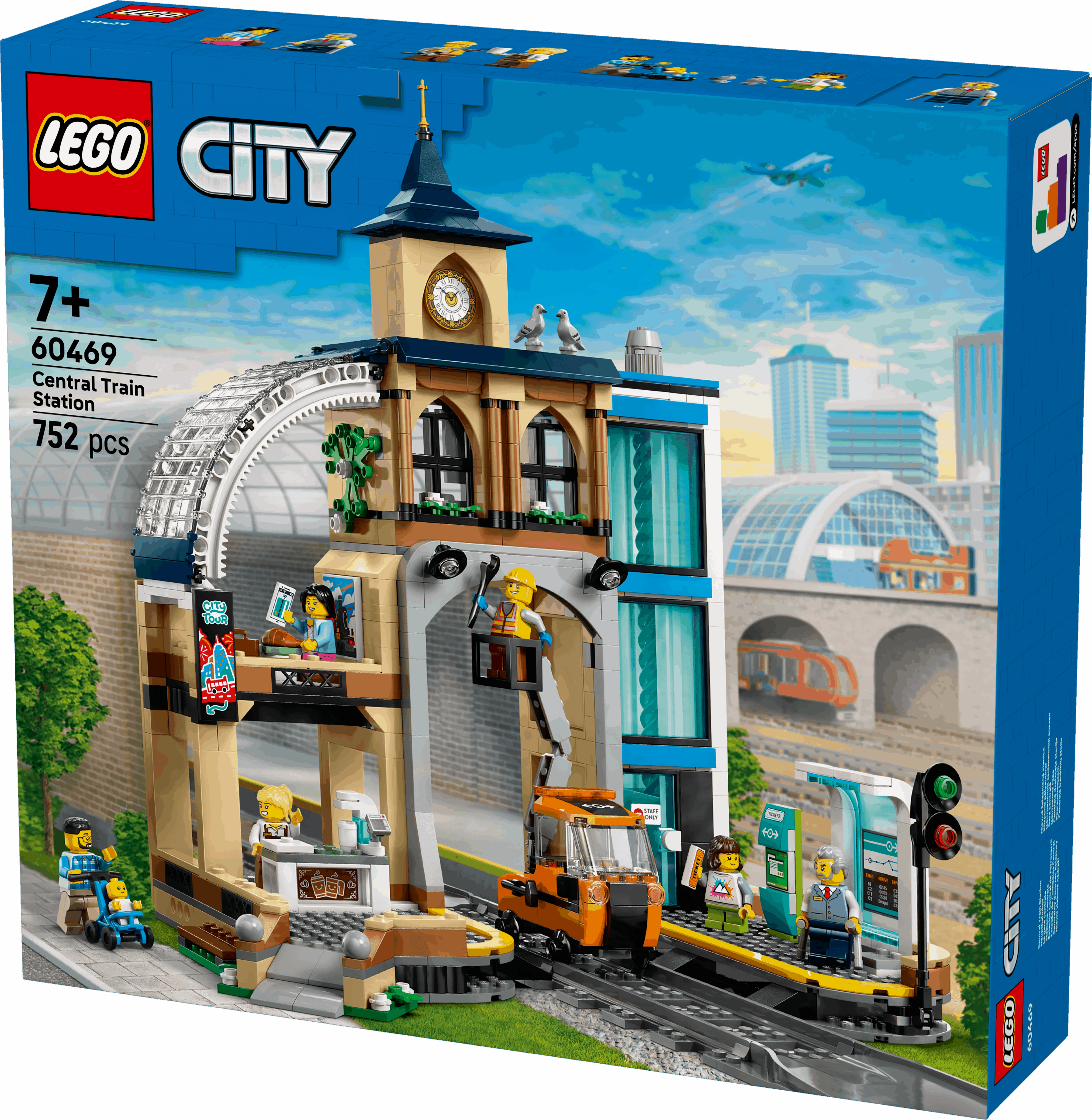 Lego City Trains 60469 Central Train Station Playset for Ages 7 and Up