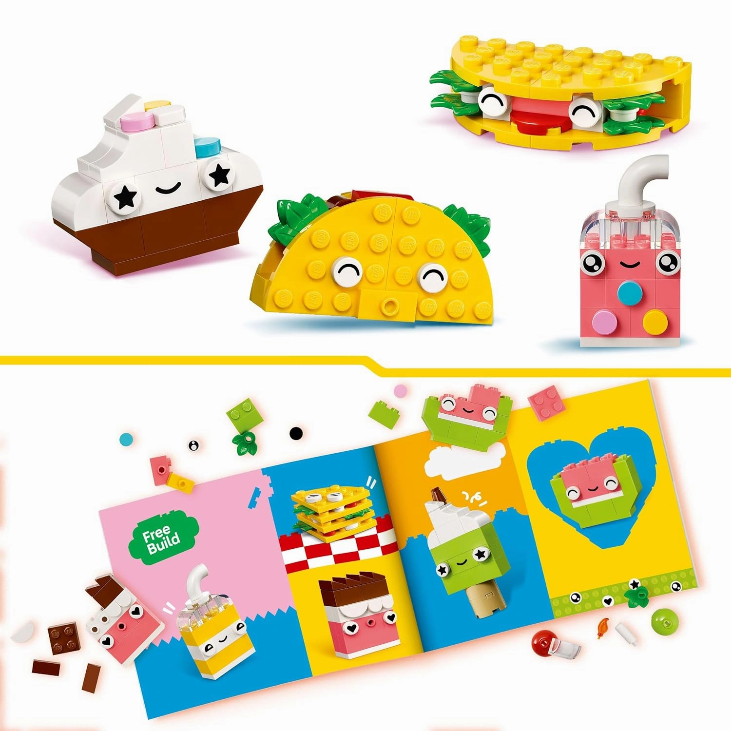 LEGO Classic Creative Food Friends Building Kit For Ages 4 