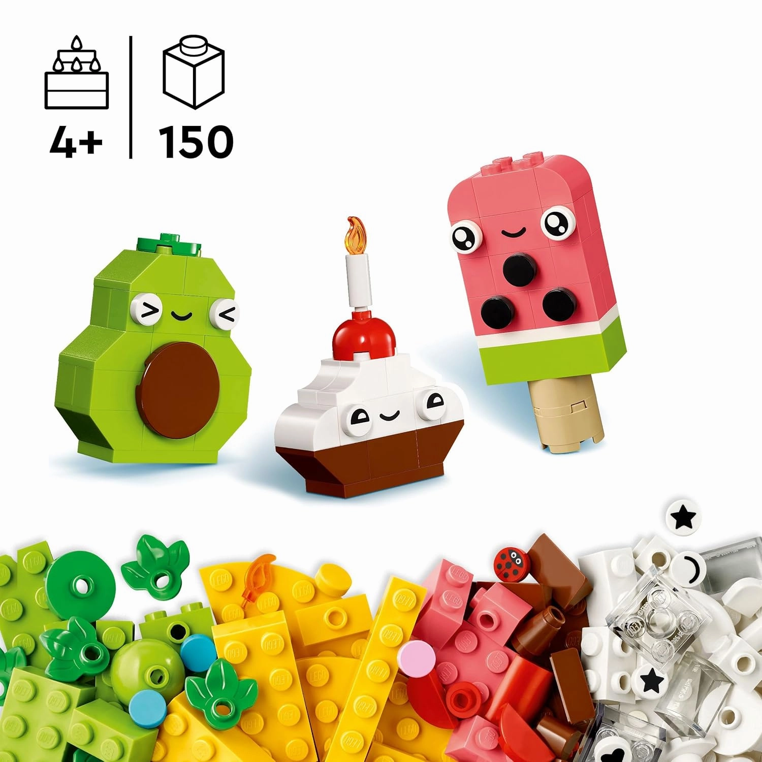 LEGO Classic Creative Food Friends Building Kit For Ages 4 
