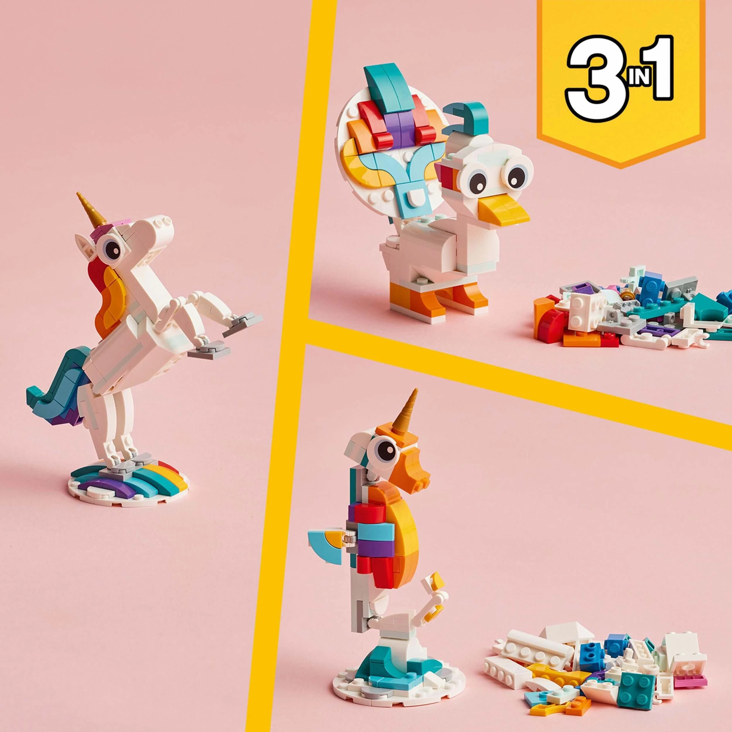 Lego Creator 3 in 1 31140 Magical Unicorn Playset for Ages 7 and Up