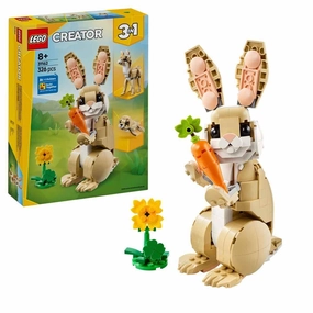 LEGO Creator 3in1 Cute Bunny Toy Animal Building Kit For Ages 8 