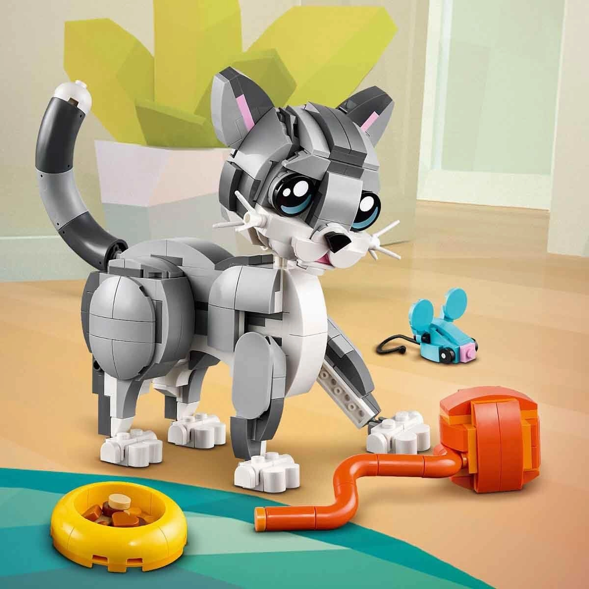 LEGO Creator 3in1 Playful Cat Playset Building Kit For Ages 8 