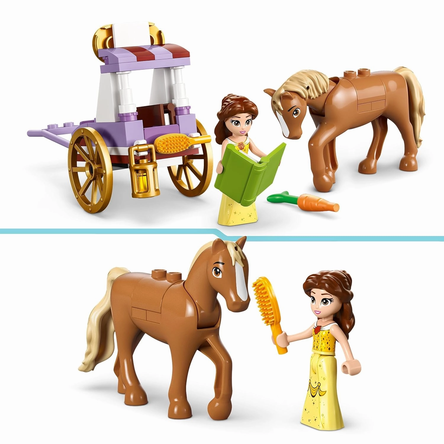 LEGO Disney Princess Belles Storytime Horse Carriage Building Kit for Ages 5 