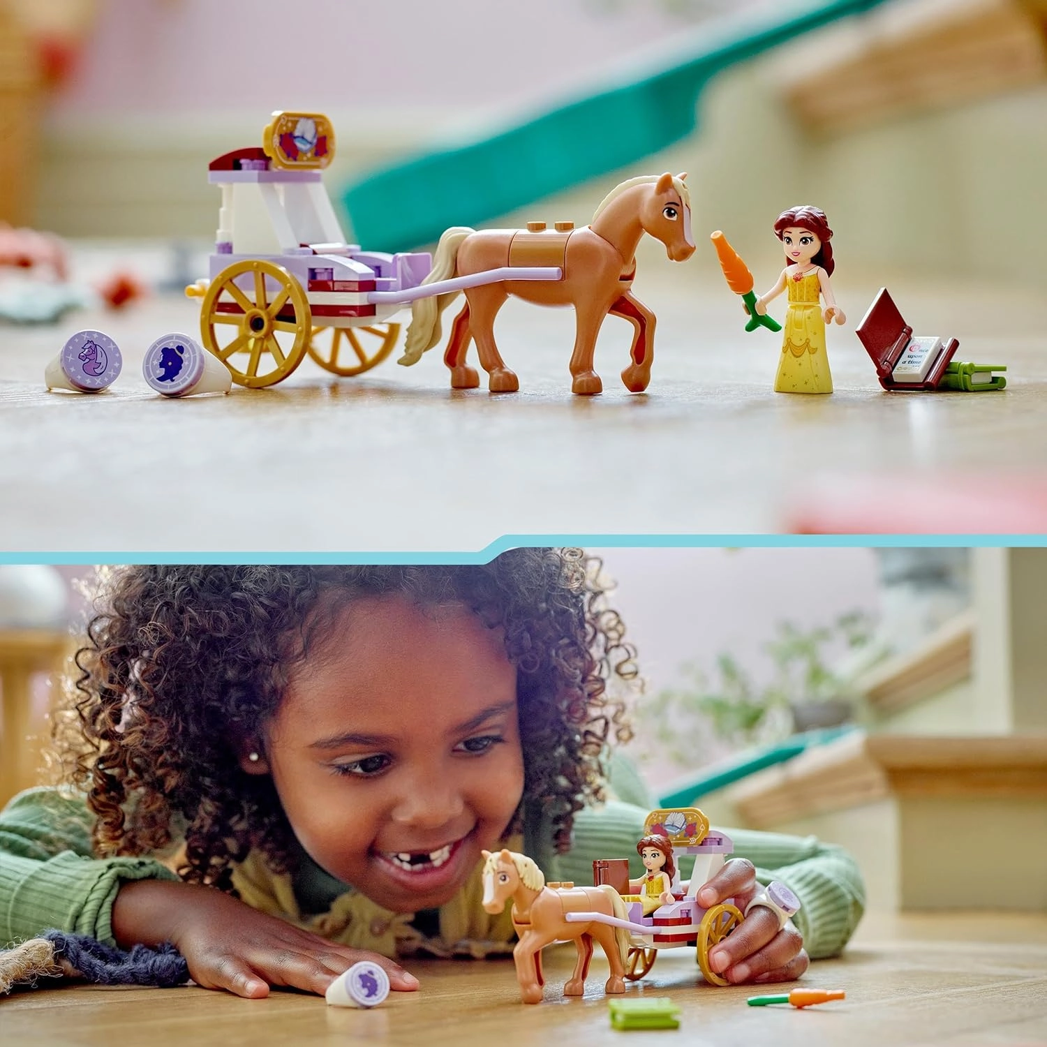 LEGO Disney Princess Belles Storytime Horse Carriage Building Kit for Ages 5 